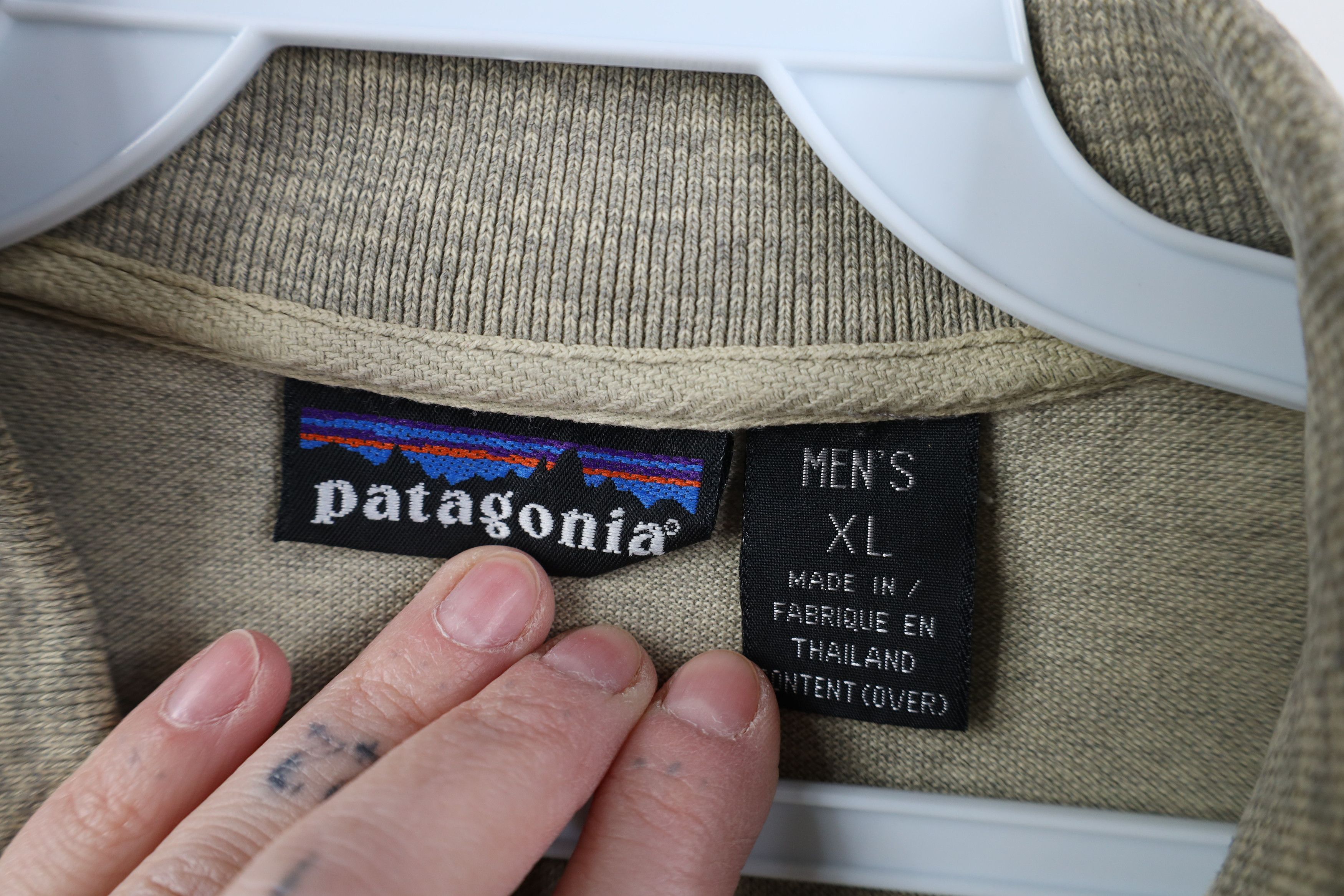 Patagonia Vintage 90s Patagonia Long Sleeve Rugby Polo Shirt Beige Size US XL / EU 56 / 4 - 8 Thumbnail
