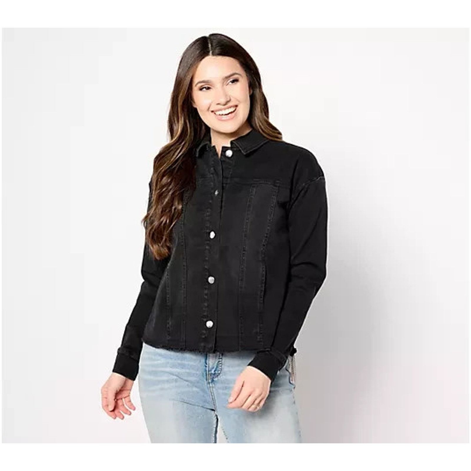 BASE CONTROL Women with Control My Wonder Denim Fringe Jacket M A643216 Size M / US 6-8 / IT 42-44 - 1 Thumbnail