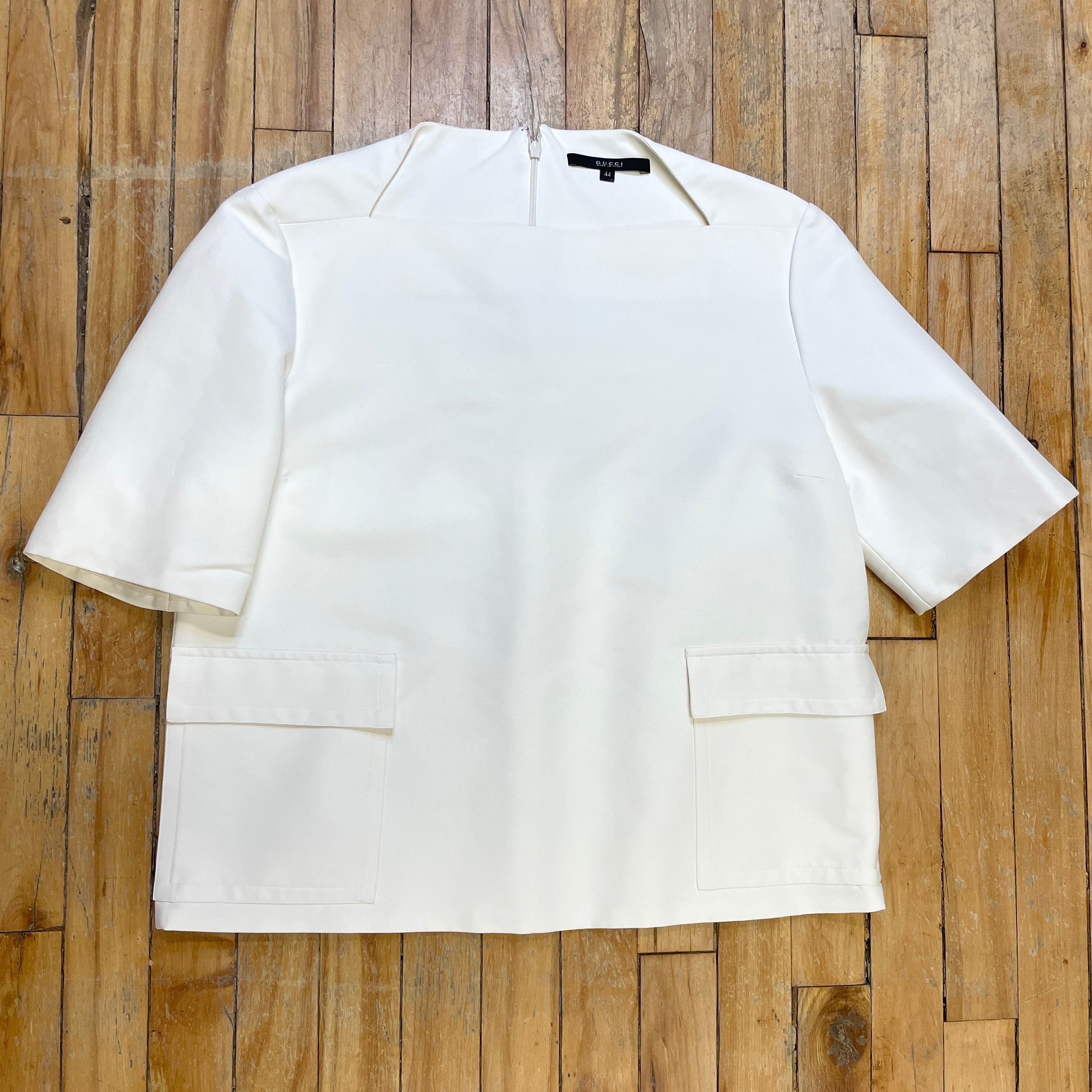 Gucci Gucci Vintage Designer Boat Neck Structured Top Made In Italy Size M / US 6-8 / IT 42-44 - 5 Thumbnail