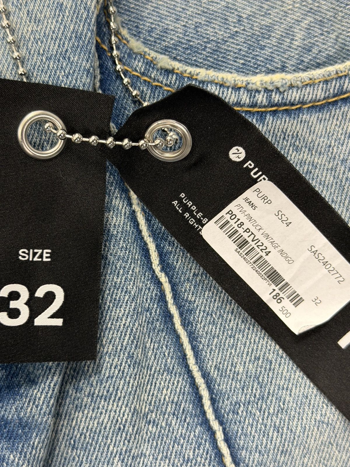 Purple Brand Purple Brand Pintuck Wide Leg Jeans Size US 32 / EU 48 - 2 Thumbnail