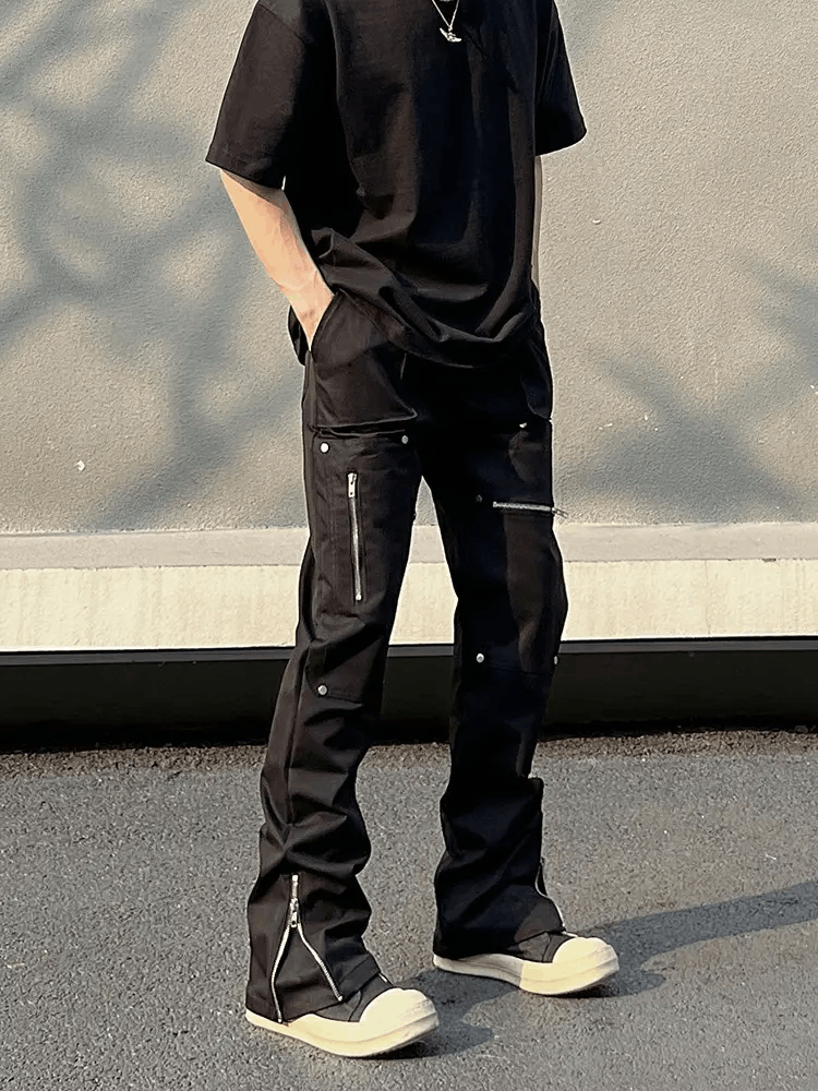 Vintage function cargo zipper flared carpenter pants Size US 30 / EU 46 - 1 Thumbnail
