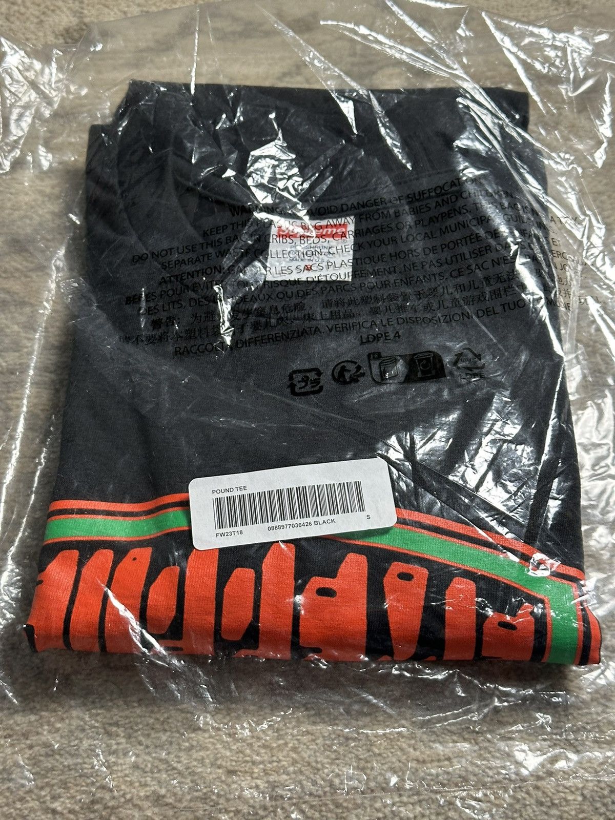 Supreme Supreme Pound Tee - Black - S - FW23 Size US S / EU 44-46 / 1 - 3 Thumbnail