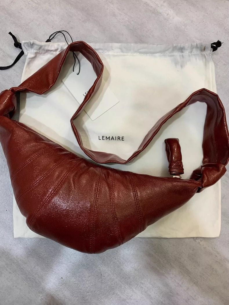 Lemaire Lemaire Brick Red Coated Horn Bag Size ONE SIZE - 1 Thumbnail
