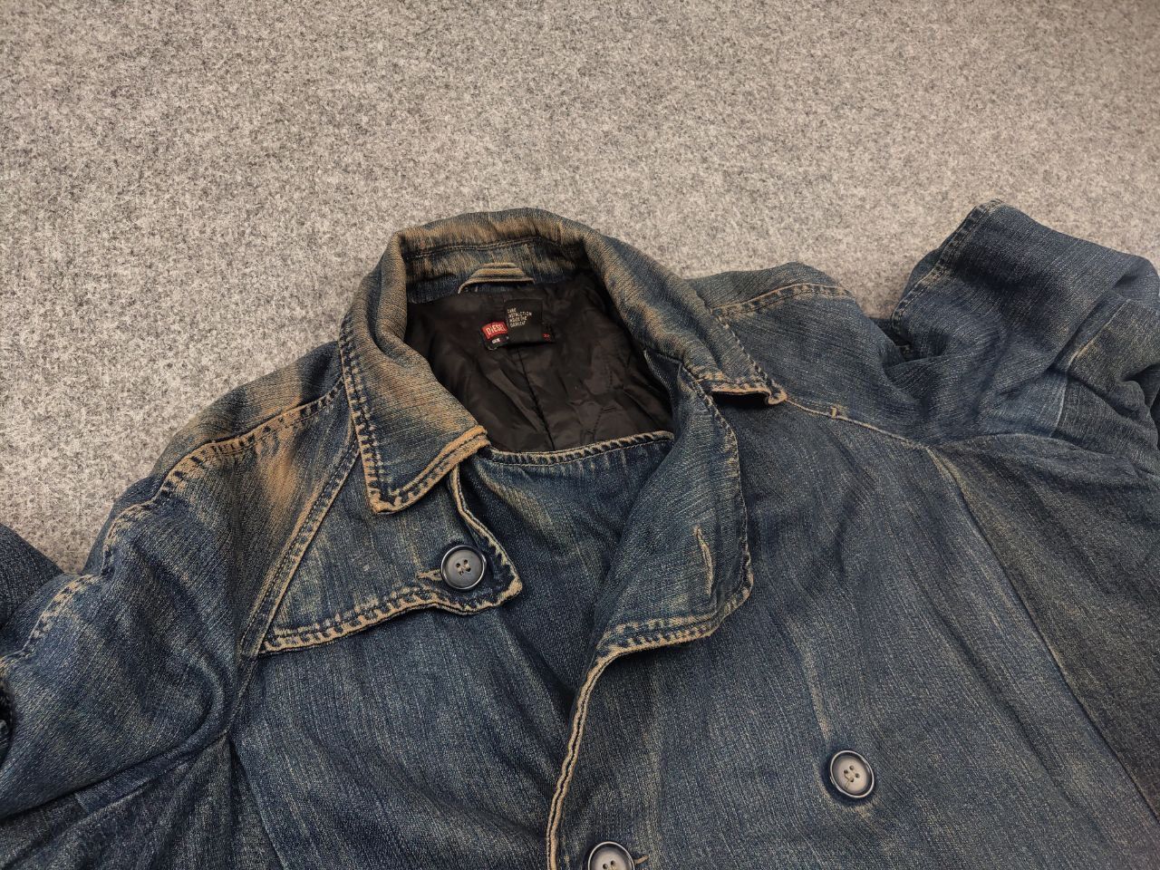 Diesel Vintage Diesel Archive Y2K Style Denim Faded coat Jacket Size US XL / EU 56 / 4 - 13 Thumbnail