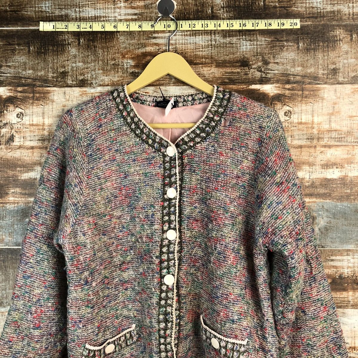 Japanese Brand Smilly Pink Patterned knitwear Cardigans #A2325 Size M / US 6-8 / IT 42-44 - 2 Thumbnail