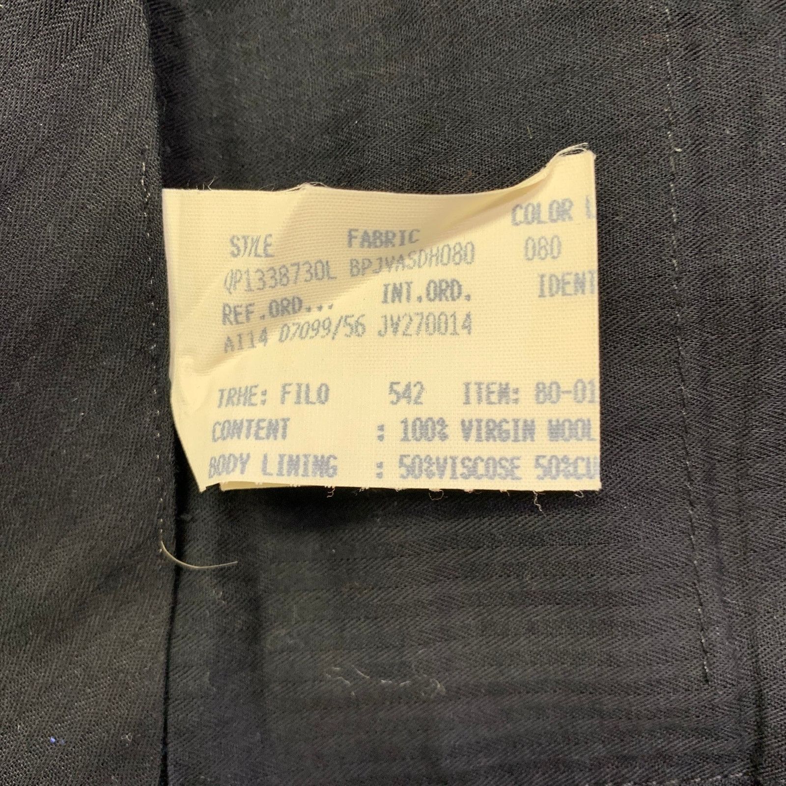 John Varvatos JOHN VARVATOS Size 40 Grey Charcoal Stripe Virgin Wool Suit Size 40R - 11 Thumbnail