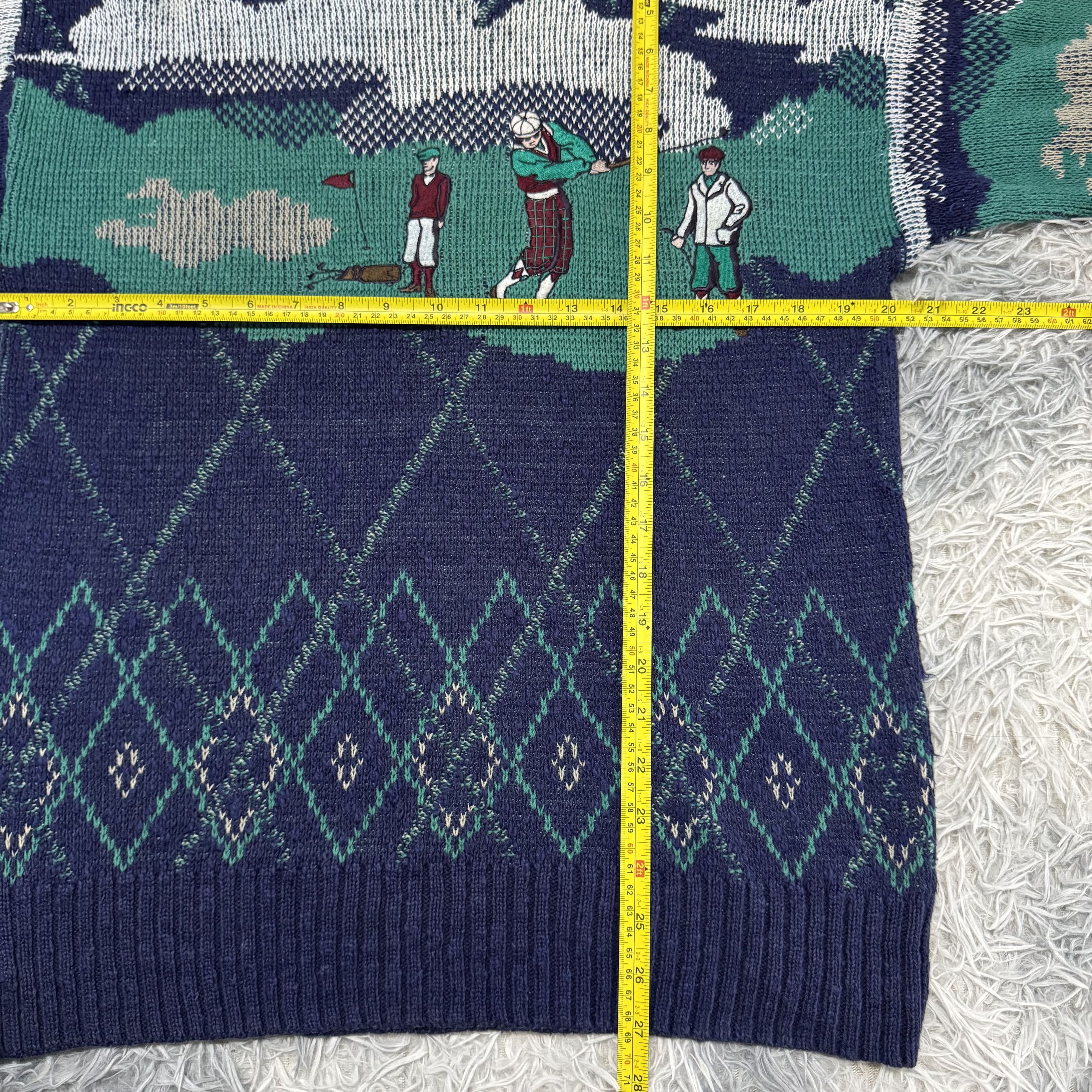 Japanese Brand Vintage 90s Sweater Knitwear Golf Graphic Crewneck Sportwear Size US M / EU 48-50 / 2 - 7 Thumbnail
