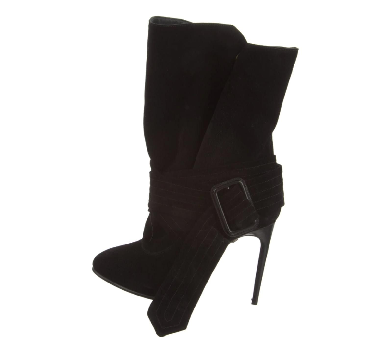 Burberry Burberry Suede Stiletto Ankle Boots w/buckle, Sz US8.5 Size US 8.5 / IT 38.5 - 1 Thumbnail