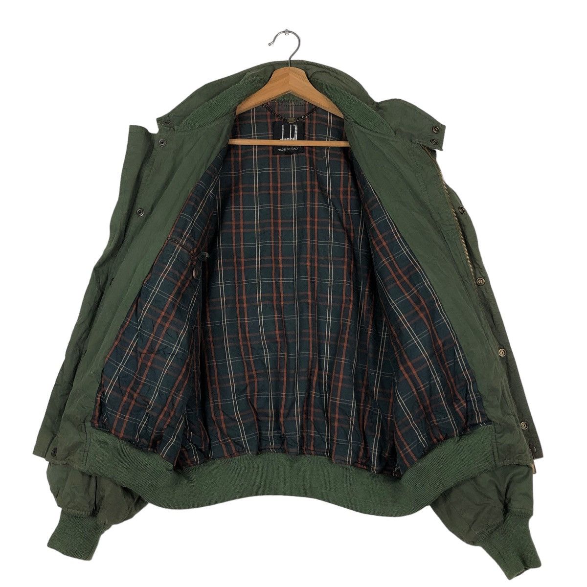 Japanese Brand 🔥Vintage Bomber Jacket Dunhill Made in Italy Blanket Tartan Size US M / EU 48-50 / 2 - 13 Thumbnail