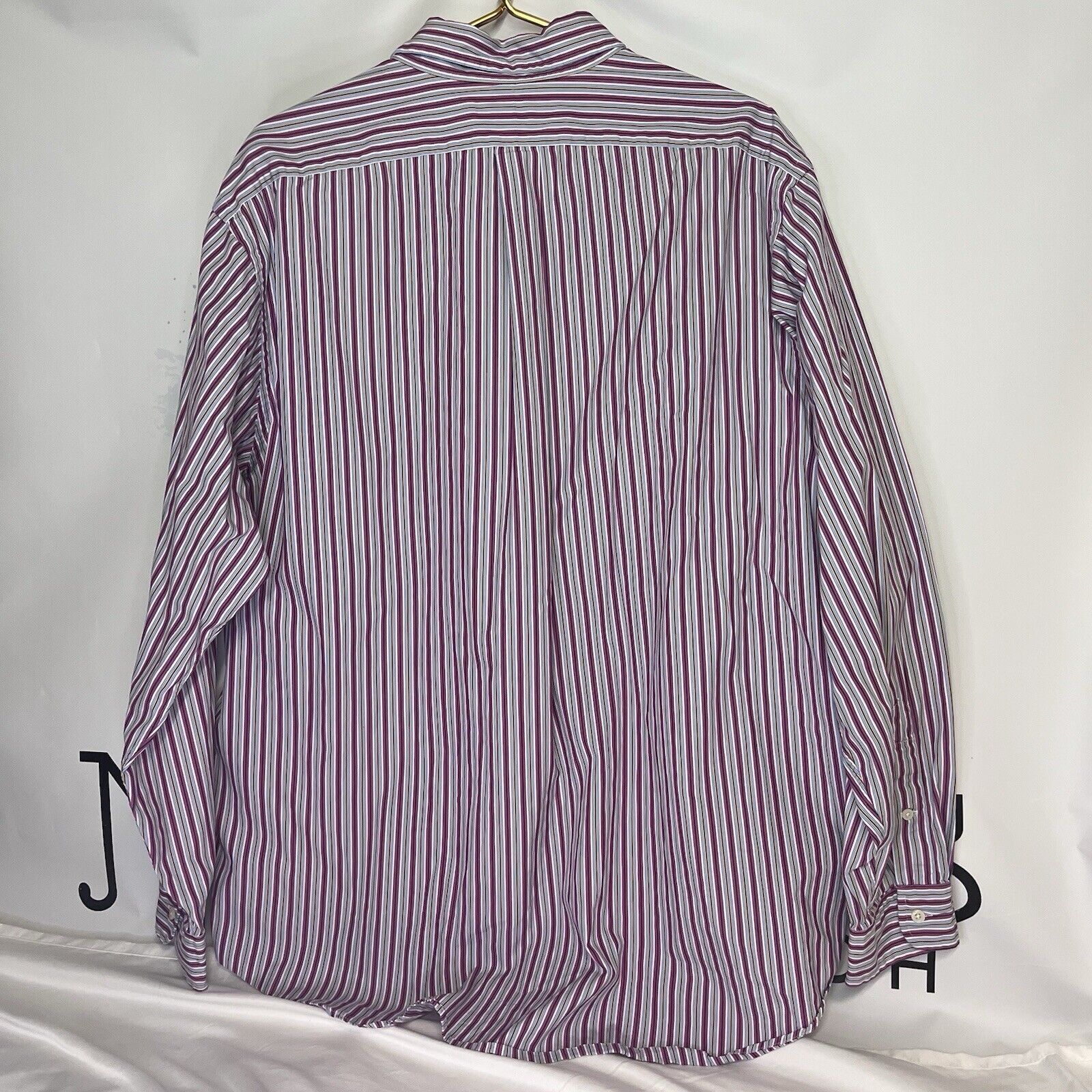 Ralph Lauren Classic Fit 100% Cotton Oxford Purple Striped Preppy Size US XXL / EU 58 / 5 - 4 Thumbnail