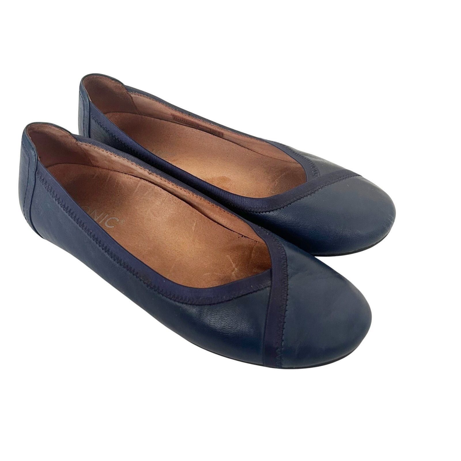 Vionic Vionic Blue Leather Caroll Flats Sz 6.5 Size US 6.5 / IT 36.5 - 1 Thumbnail