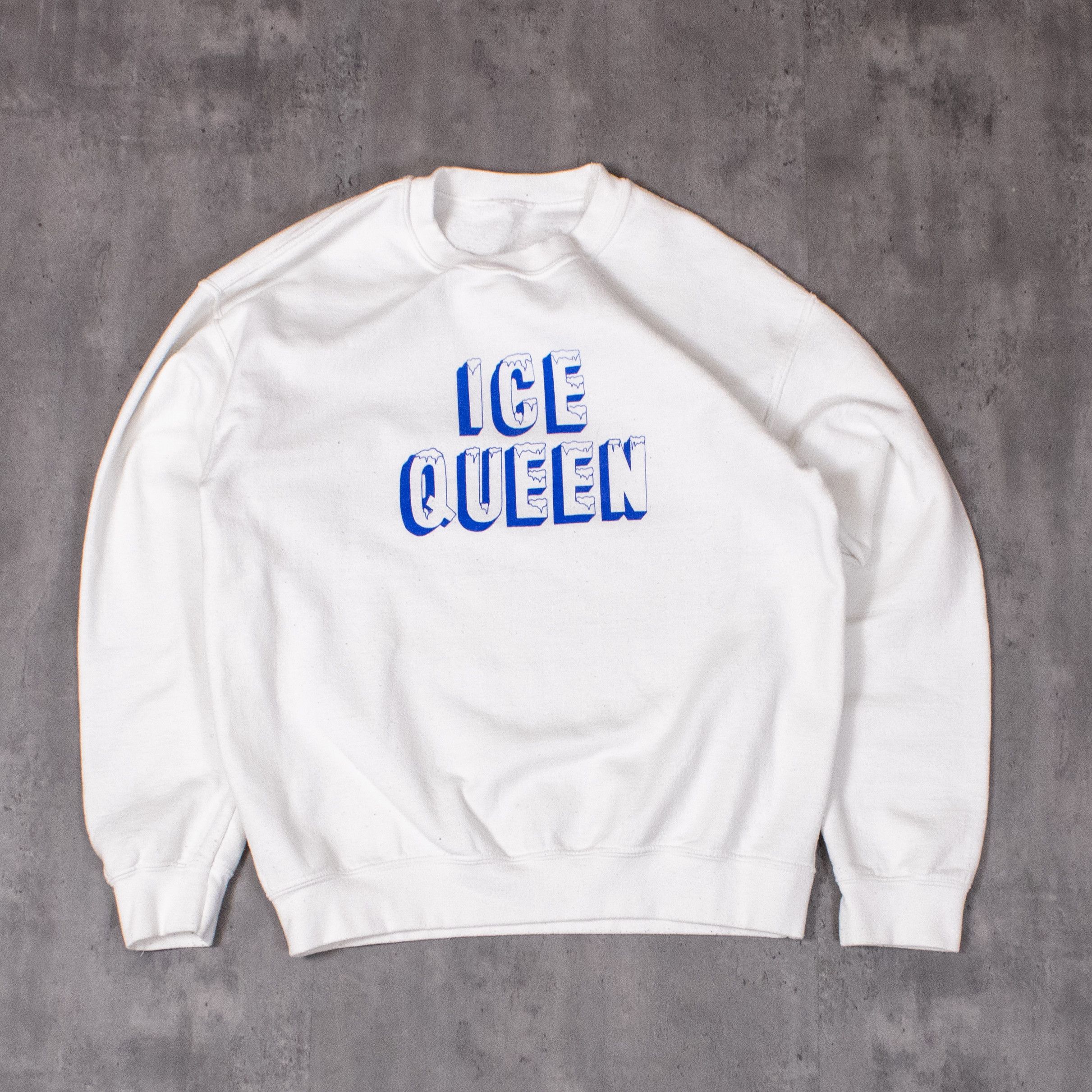 Vintage VTG Y2K 2000's Ice Queen Boxy White Crewneck Sweater Size US M / EU 48-50 / 2 - 3 Thumbnail