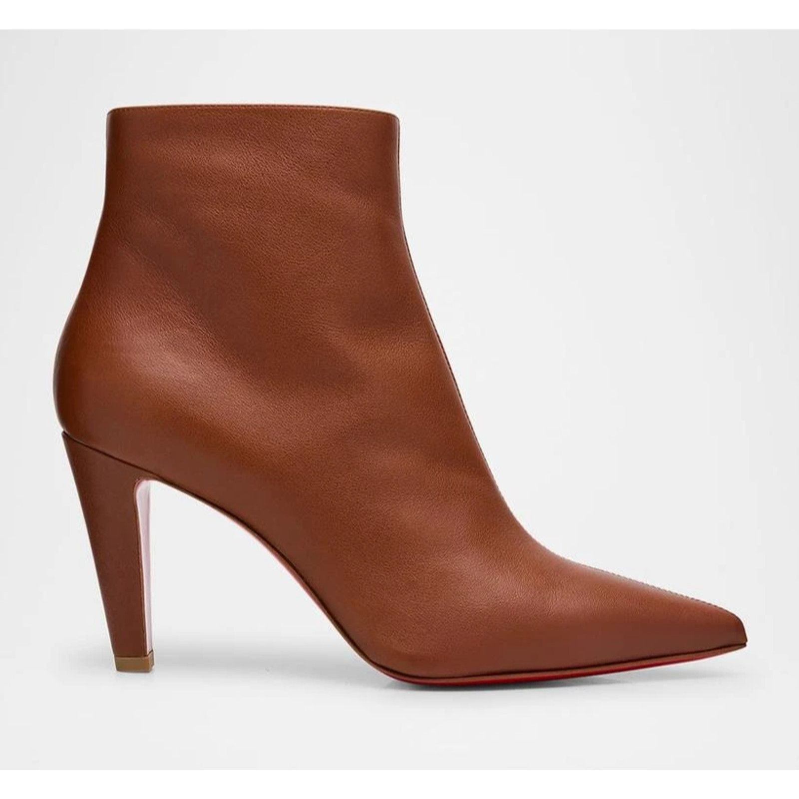 Christian Louboutin Christian Louboutin Vibella Booty 85 Brown Leather Bootie 37 Size US 7 / IT 37 - 6 Thumbnail