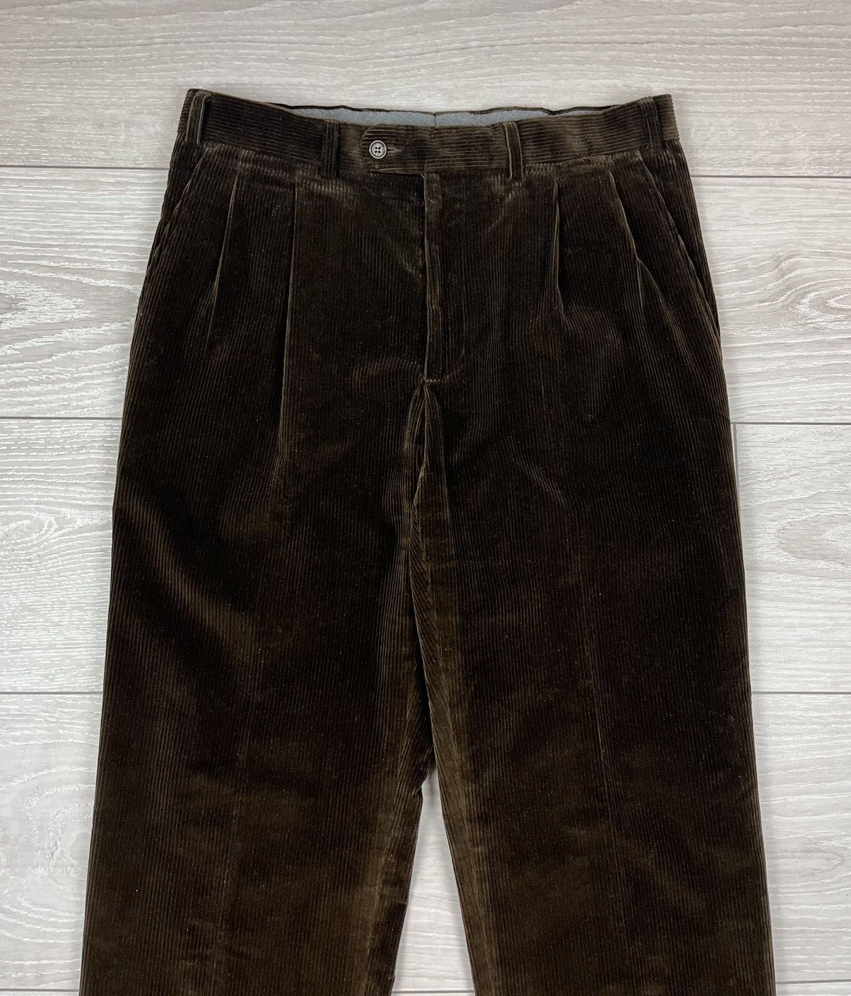 Paul & Shark Paul Shark Italy Brown Corduroy Velvet Stretch Pants Size US 34 / EU 50 - 5 Thumbnail