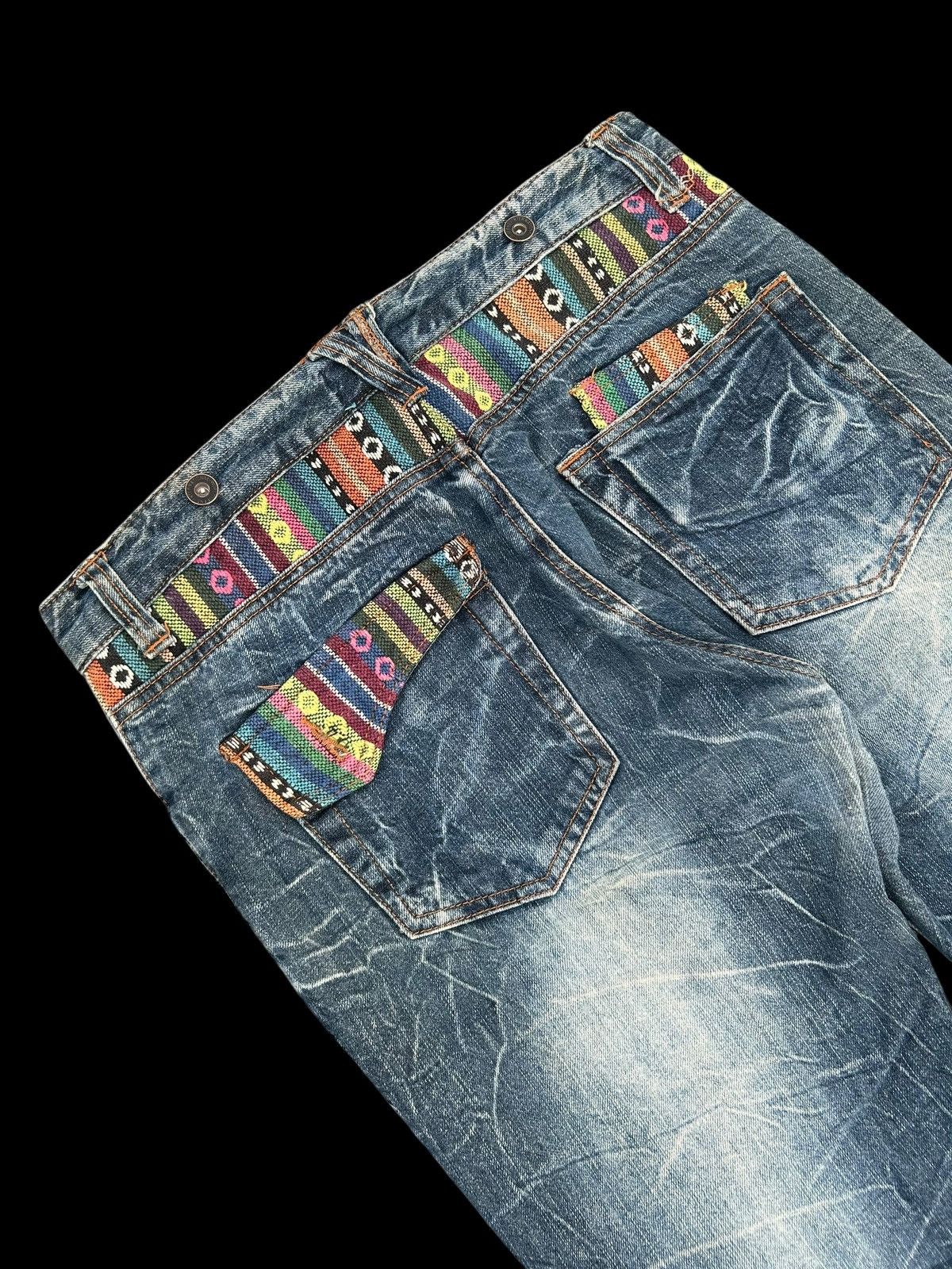 Japanese Brand × Kapital × Vintage Japanese Nylaus Distressed Punk Vintage Denim Jeans Size US 33 - 10 Thumbnail