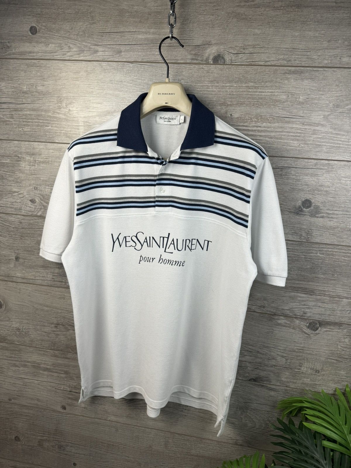 Yves Saint Laurent YSL POLO T-SHIRT RARE VINTAGE BIG LOGO YVES SAINT LAURENT Size US L / EU 52-54 / 3 - 4 Thumbnail