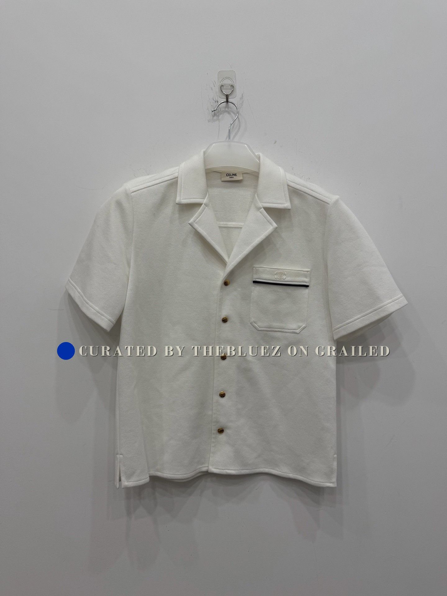 Celine Celine Embroidered Logo Shirt Size S Size S / US 4 / IT 40 - 1 Thumbnail