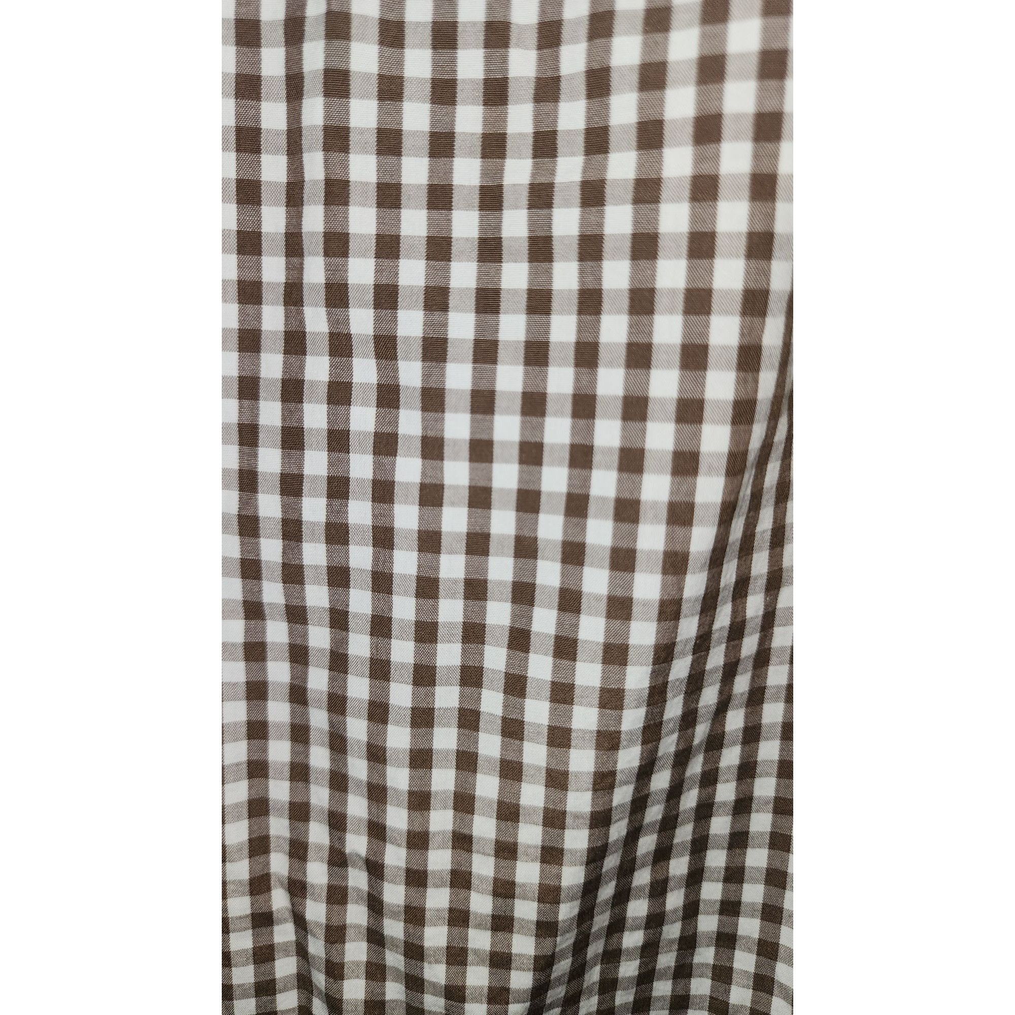 Lacoste Lacoste Size 42 Brown White Gingham Mens Long Sleeve Button Size US XS / EU 42 / 0 - 3 Thumbnail