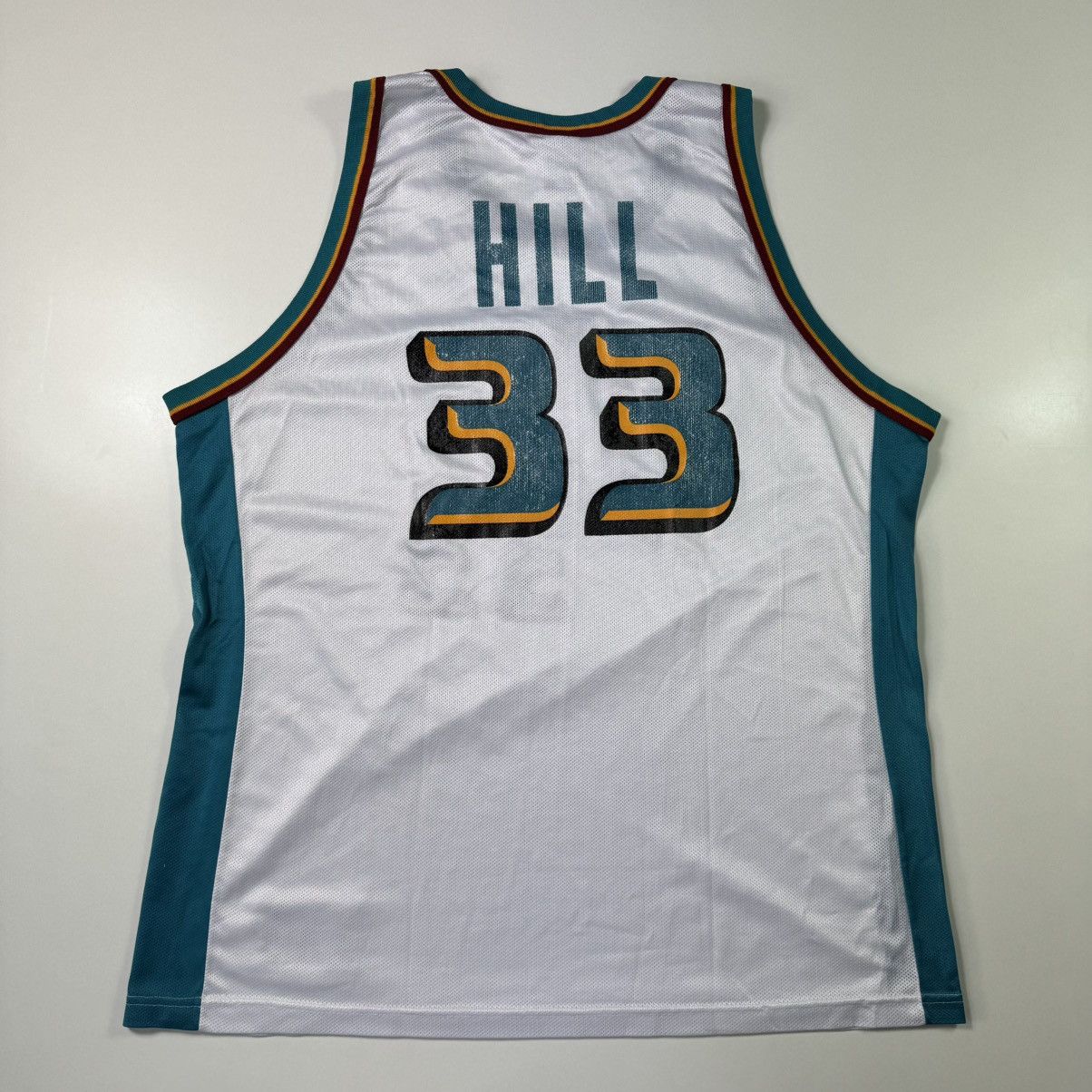 Champion × NBA × Vintage Detroit Pistons #33 Grant Hill Vintage Champion 1997 Jersey Size US XL / EU 56 / 4 - 3 Thumbnail