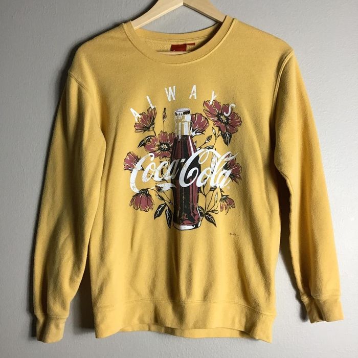 Yellow coca cola sweatshirt hot sale