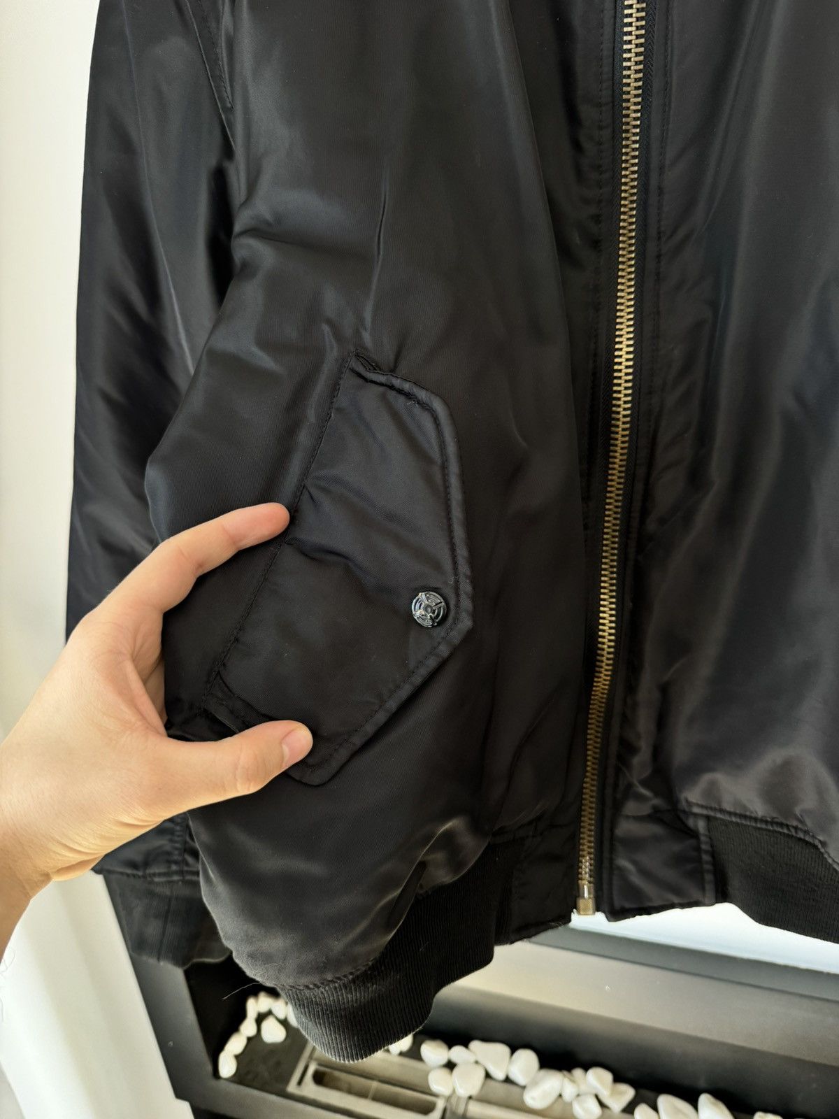 Fostex Garments Fostex Garments CWU Flyer Black Vintage Nylon Bomber Jacket Size US XL / EU 56 / 4 - 6 Thumbnail