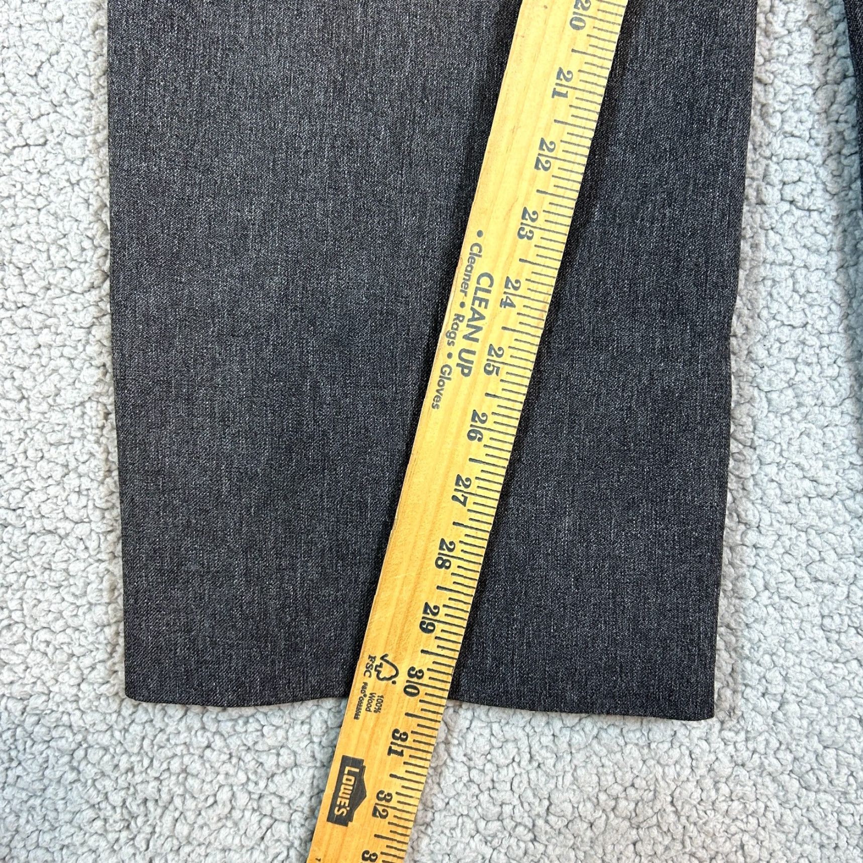 Vintage Circle S Men's Charcoal Black Western Dress Pants Size 35 x 30 Regular Straight Front Pockets Size US 35 - 6 Thumbnail