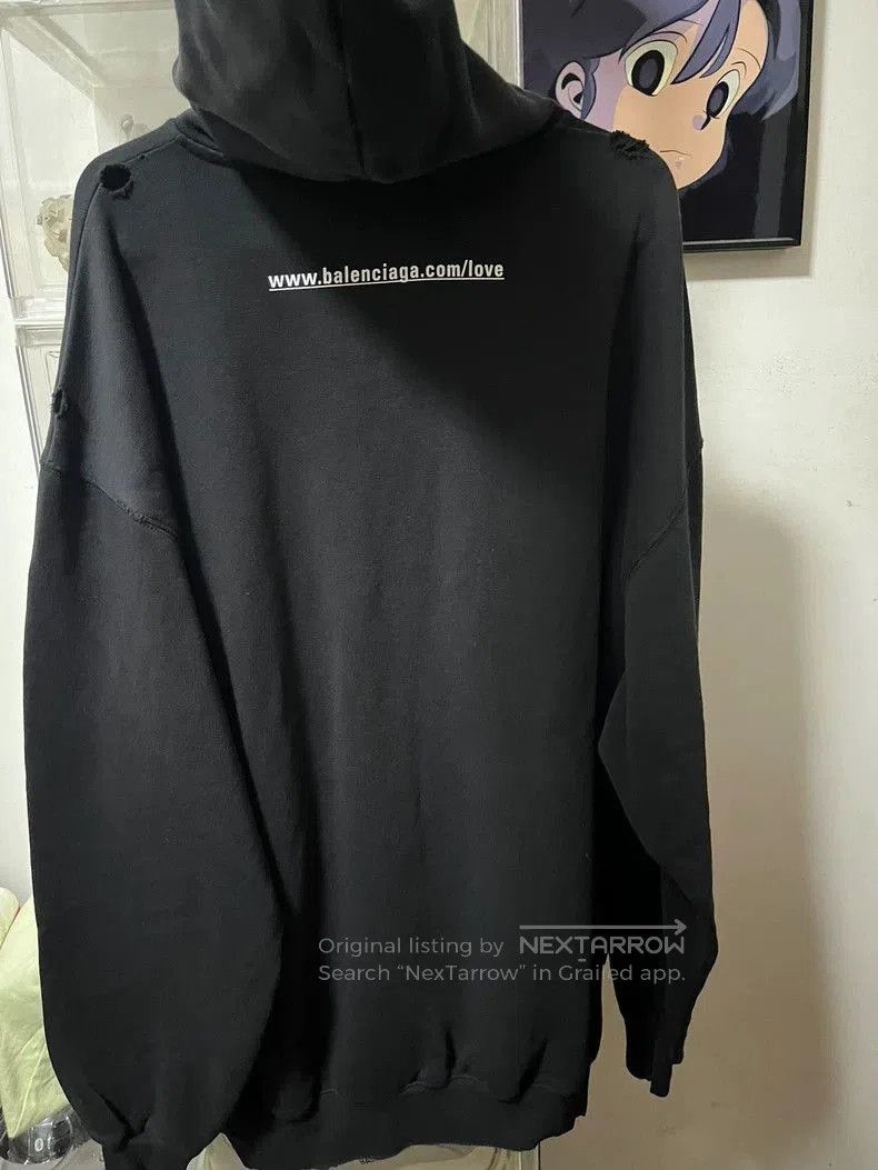 Balenciaga Balenciaga Black I Love U Logo Hoodie. Size US M / EU 48-50 / 2 - 3 Thumbnail