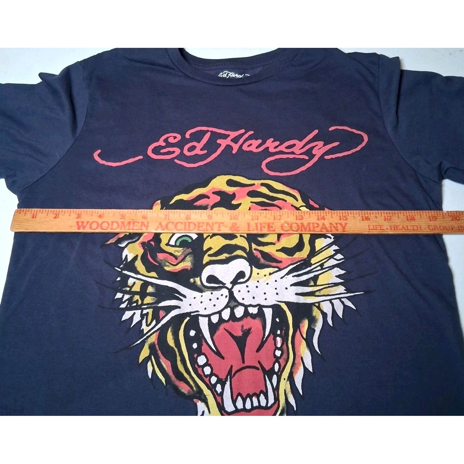 Ed Hardy Ed Hardy T Shirt Men Navy Blue Tiger Face Graphic Y2K Retro Short Sleeve S Blue Tiger Face Graphic T Shirt Mens Short Sleeve Cotton Blend Knit Fabric Size US S / EU 44-46 / 1 - 5 Thumbnail
