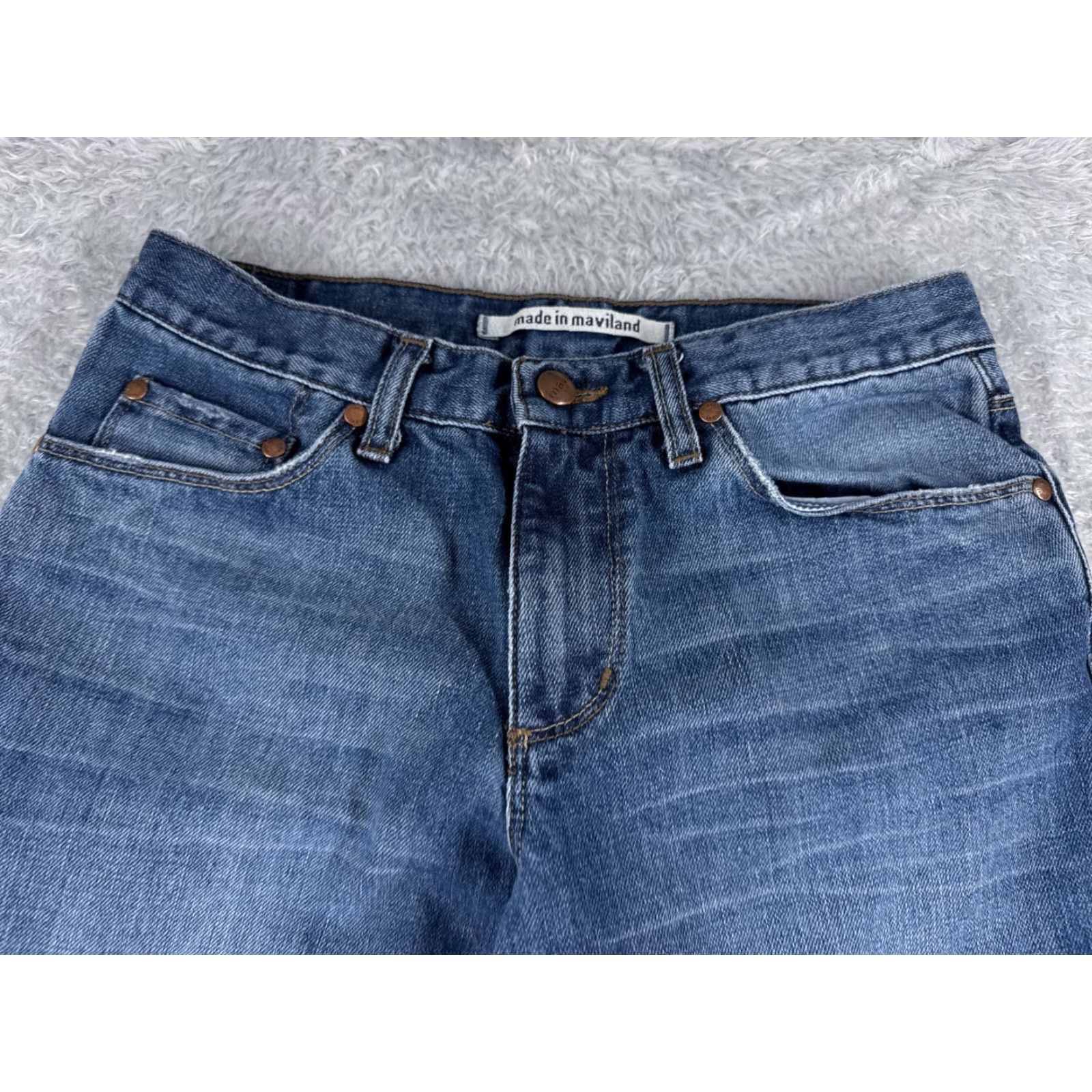 Mavi Mavi Jeans Women 28 Blue Denim Flared Cotton Low Rise 27x30 Size 28" / US 6 / IT 42 - 4 Thumbnail