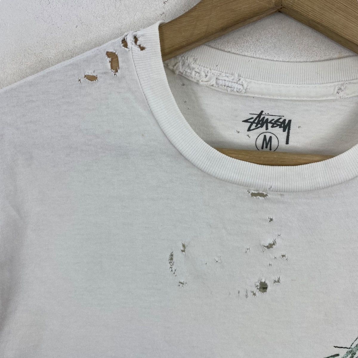 Stussy Vintage 00's STUSSY Art Is Life Graphic Distressed Tee Size US M / EU 48-50 / 2 - 6 Thumbnail