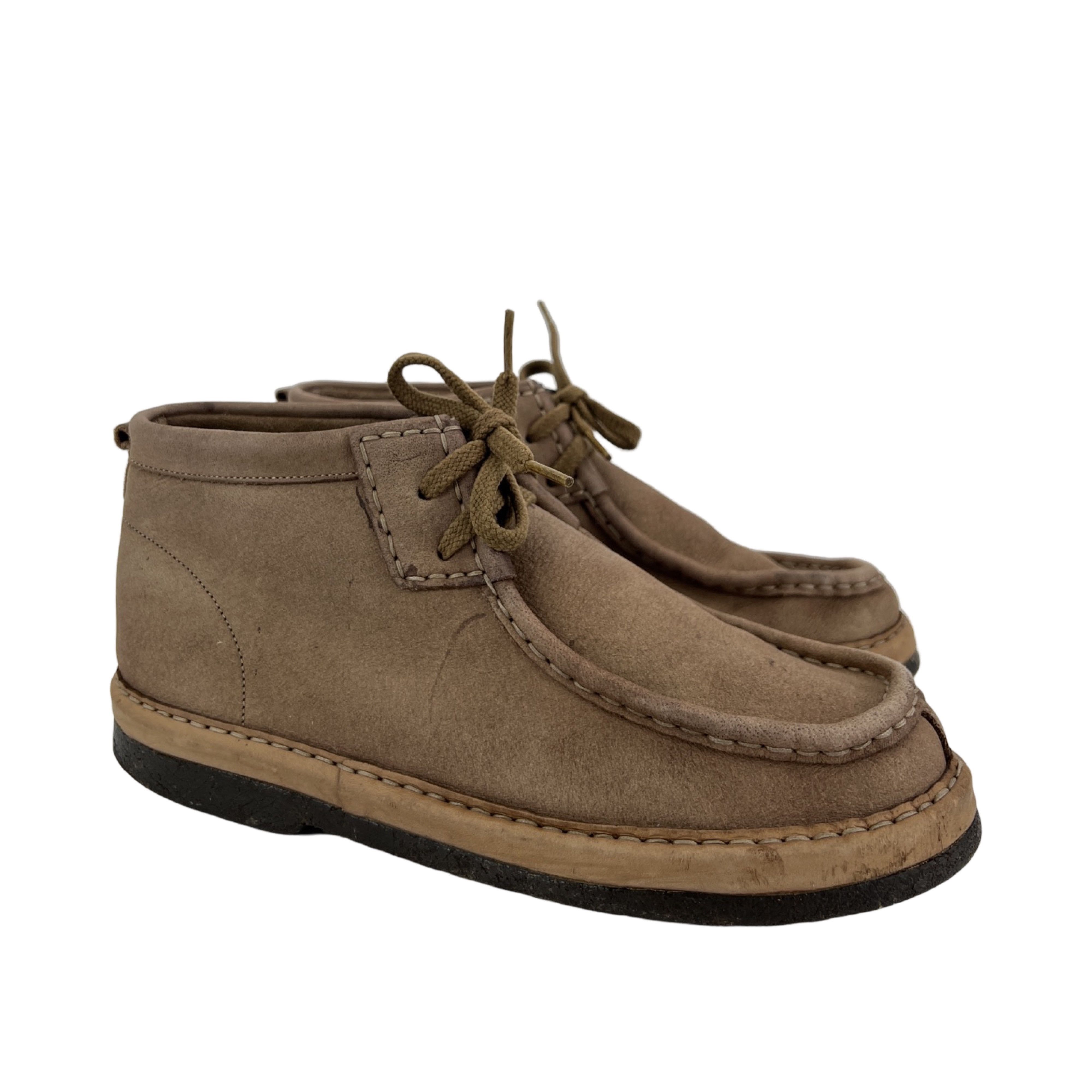 Clarks Vintage Jilgit by Clarks Wallabee Beige Leather Mid Boots Size US 8 / EU 41 - 4 Thumbnail
