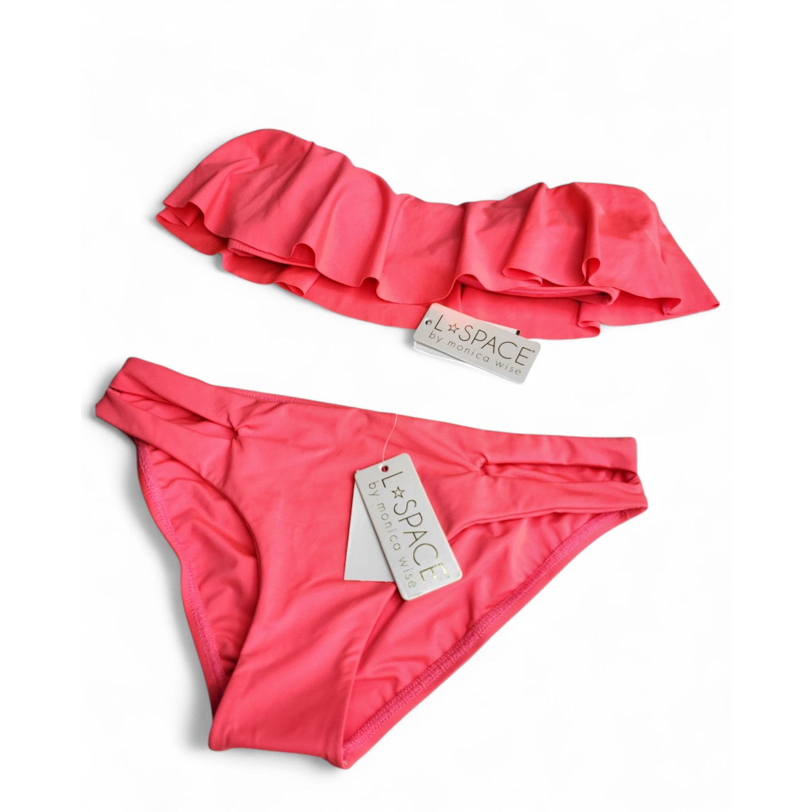 Other NWT L*Space SET Lynne Top Estella Bikini Bottom Neon Pink S Size S / US 4 / IT 40 - 8 Thumbnail