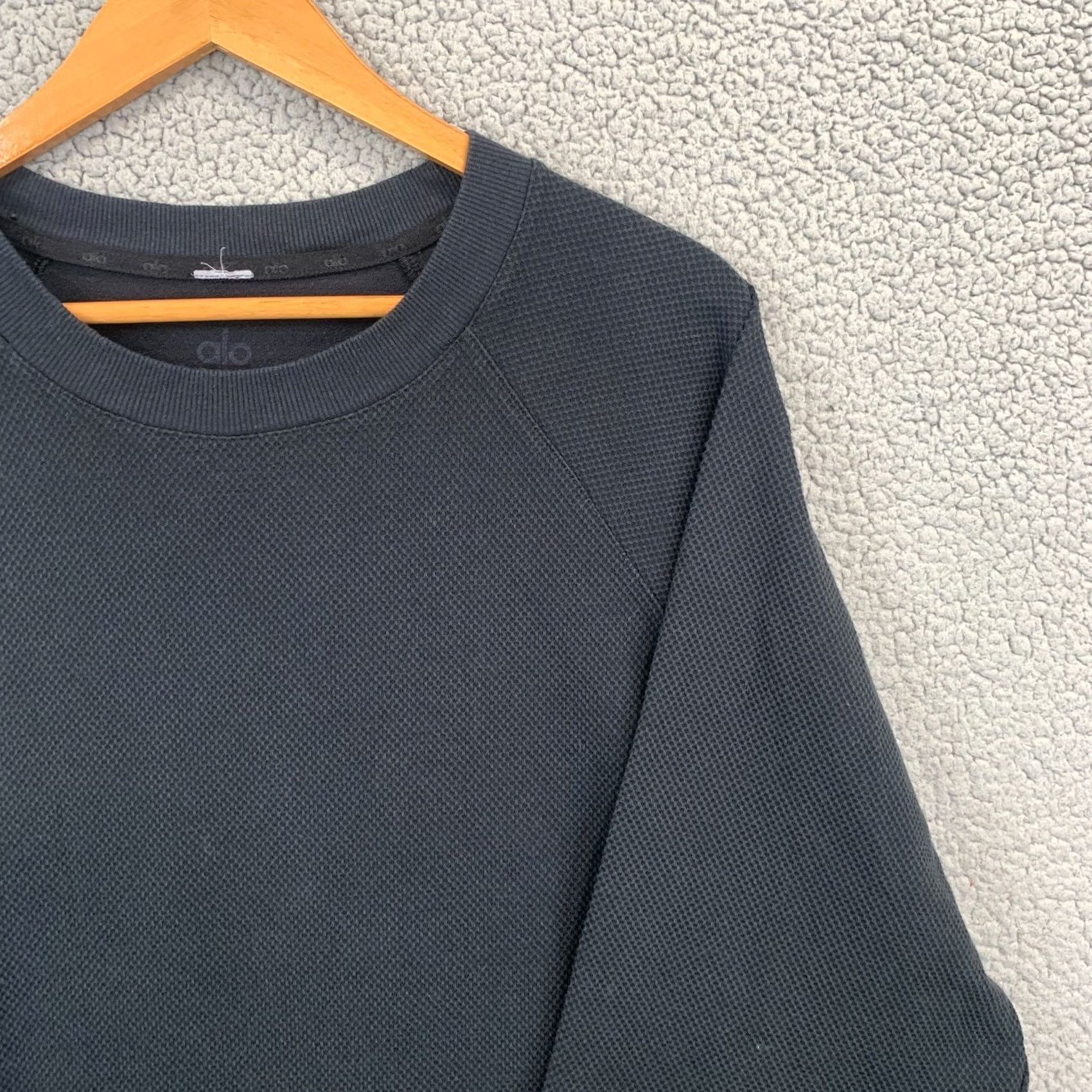 Alo ALO Sweatshirt Crew Neck Pullover Fleece Long Sleeve Black XL Men Clothing Logo Regular Size US XL / EU 56 / 4 - 2 Thumbnail