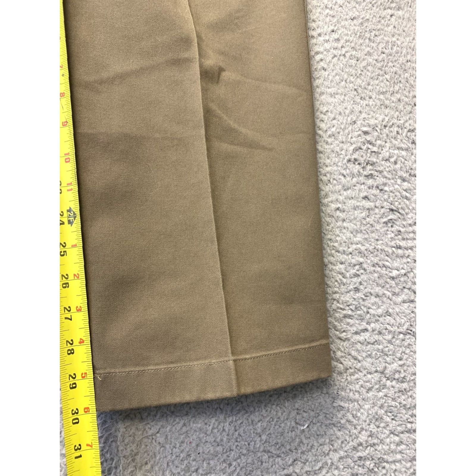 Vintage L.L. Bean Men's Chino Pants 36x30 Straight Leg Flat Front Brown Cotton Casual Business Size US 36 / EU 52 - 5 Thumbnail