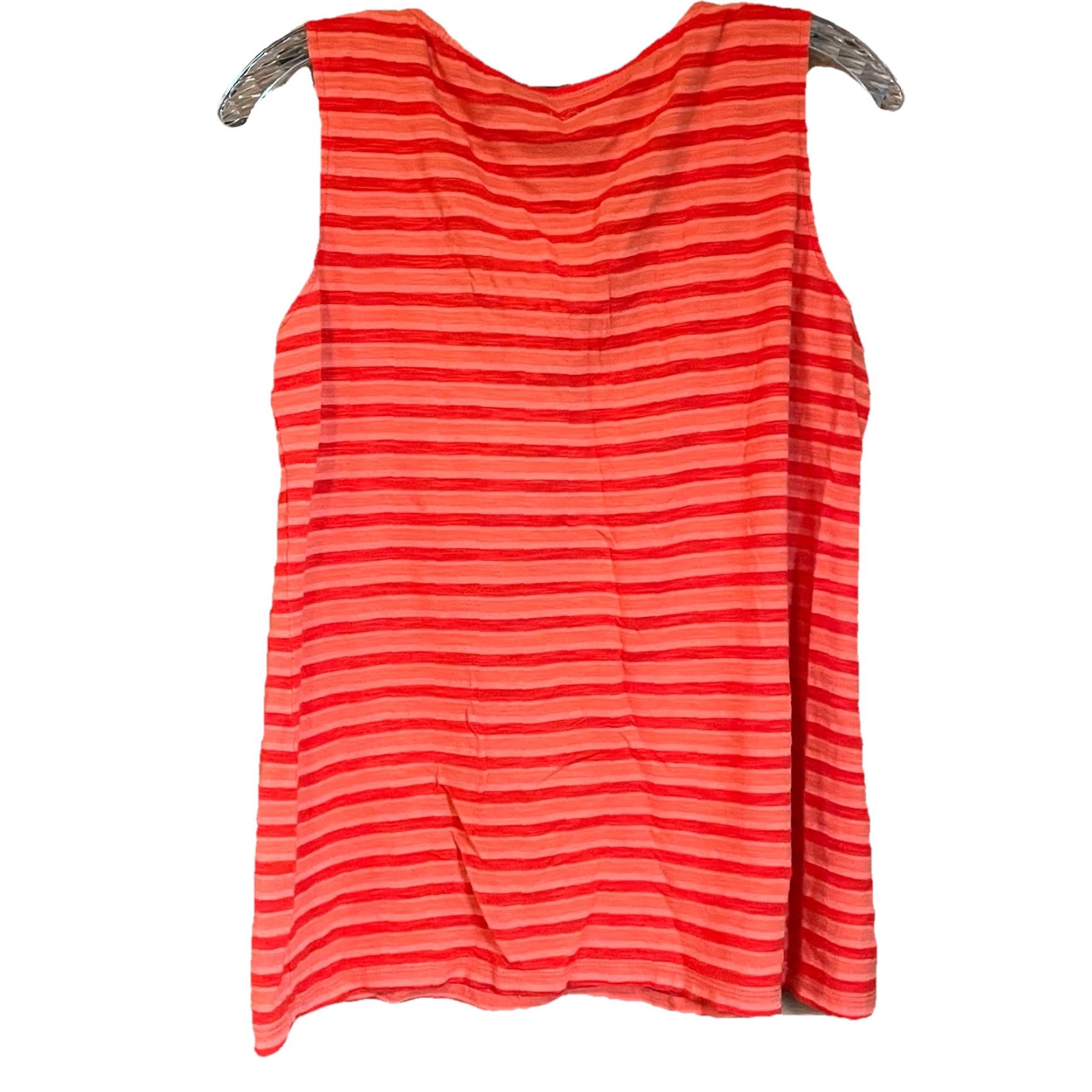 Loft LOFT Tank Top Shirt Womens L Orange Red Striped Sleeveless Breezy Colorful Casual Beach 90s Theme Size L / US 10 / IT 46 - 2 Thumbnail
