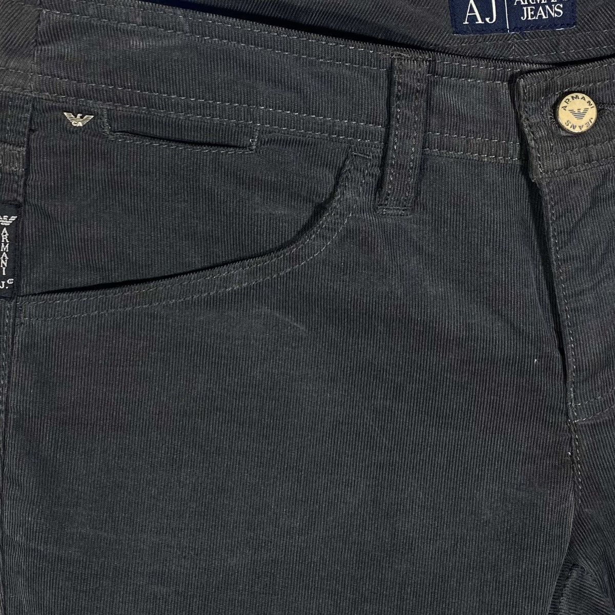 Armani Pantalon Flare Velours Côtelé Vintage 2000’s Armani Jeans Size 27" / US 4 / IT 40 - 4 Thumbnail