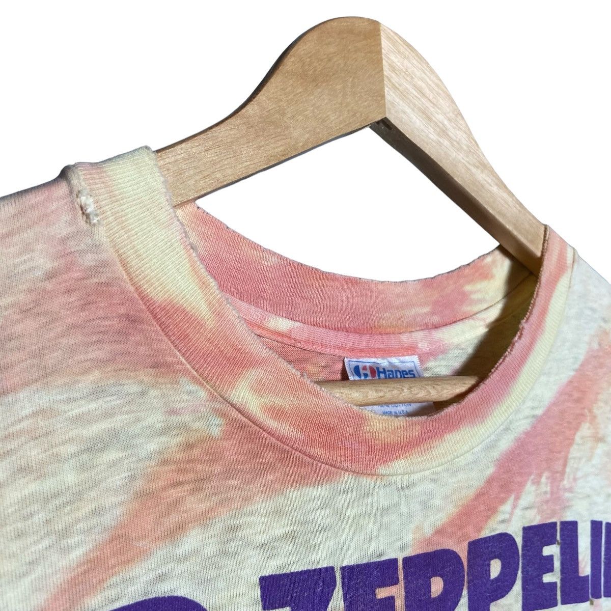 Band Tees Vintage 90s Led Zeppelin Band Tee / Distressed T-Shirt Size US L / EU 52-54 / 3 - 8 Thumbnail