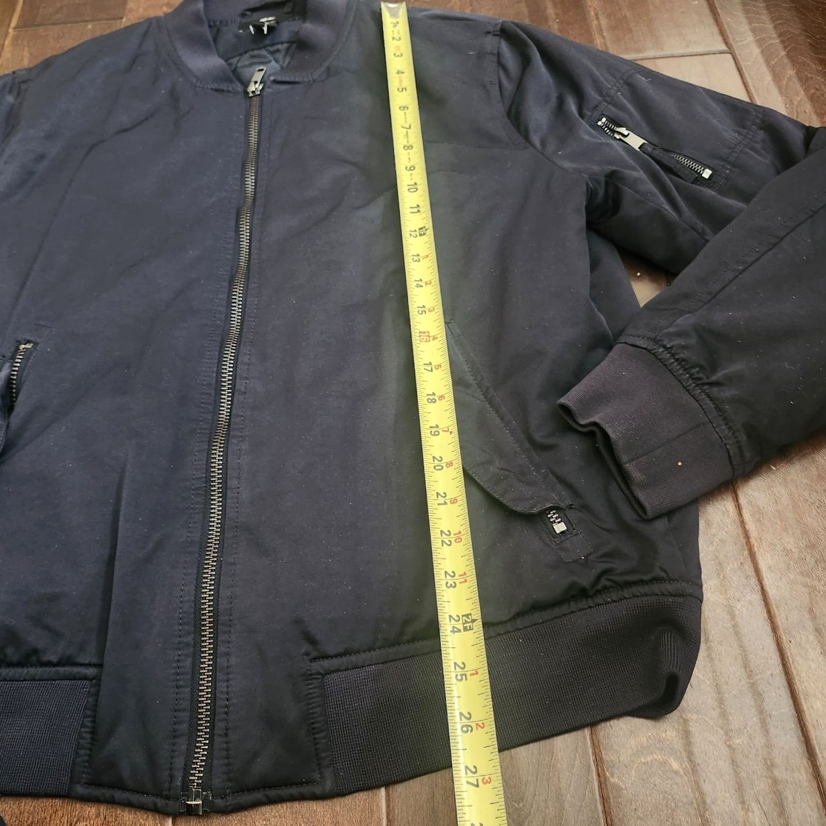 H&M H&M Bomber Jacket Mens XL Black Full Zip (Minor Stains) Size US XL / EU 56 / 4 - 6 Thumbnail
