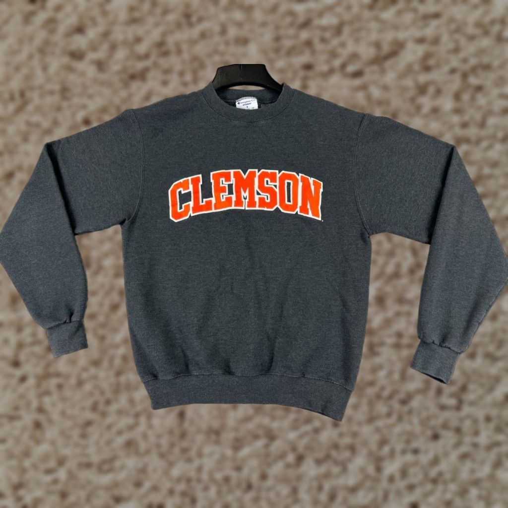 Champion Champion Crew Neck Sweatshirt – Gray, Adult Small, Long Sleeve, Pullover, Regular Fit, Jersey Cotton, Logo, Men Size US S / EU 44-46 / 1 - 1 Thumbnail
