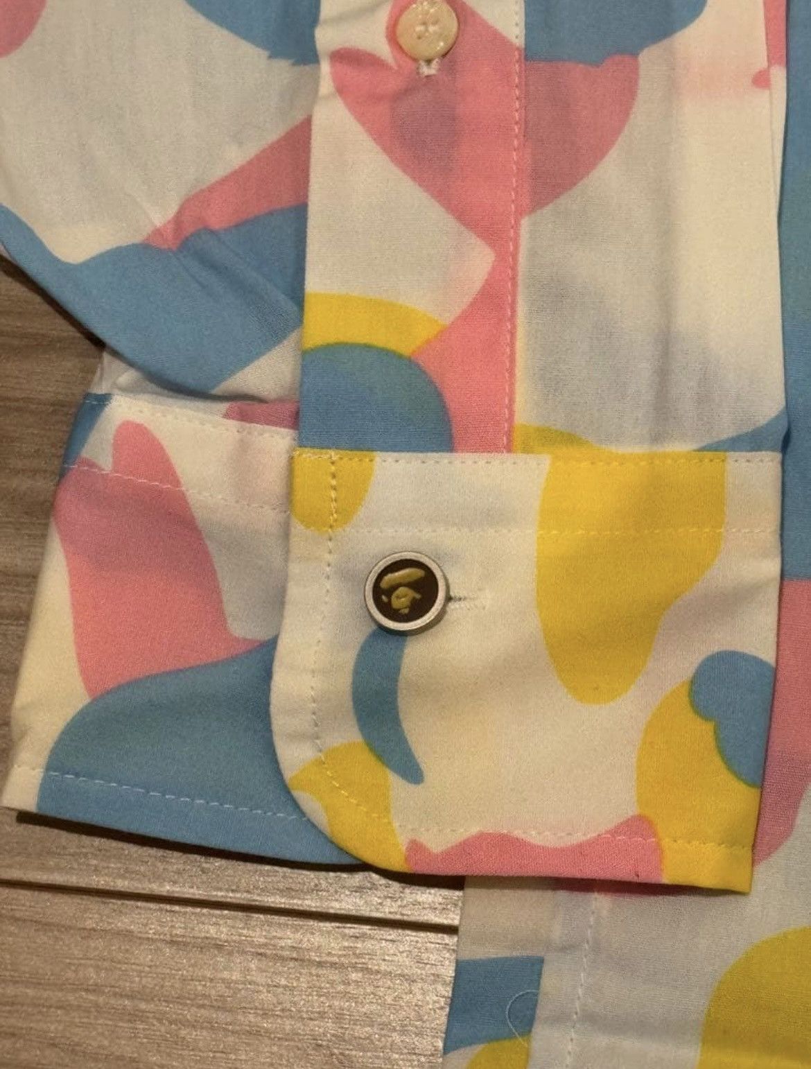 Bape RARE OG 2006 A BATHING APE COTTON CANDY BUTTON UP SHIRT Size US S / EU 44-46 / 1 - 3 Thumbnail
