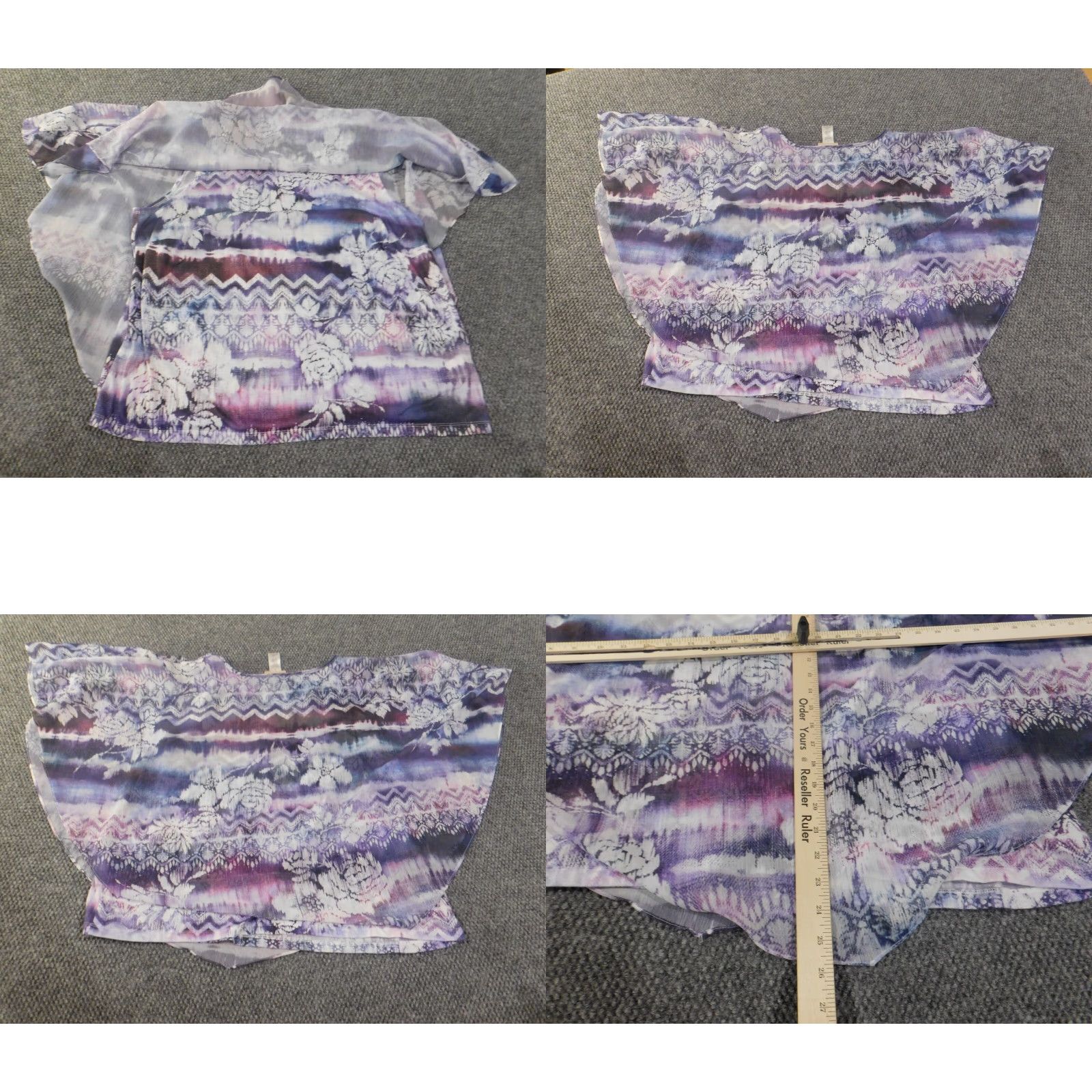Vintage Alfred Dunner Blouse Shirt 1X Womens Purple Sleeveless Geometric Knit Polyester Pullover Casual Round Neck Floral Size XL / US 12-14 / IT 48-50 - 8 Thumbnail