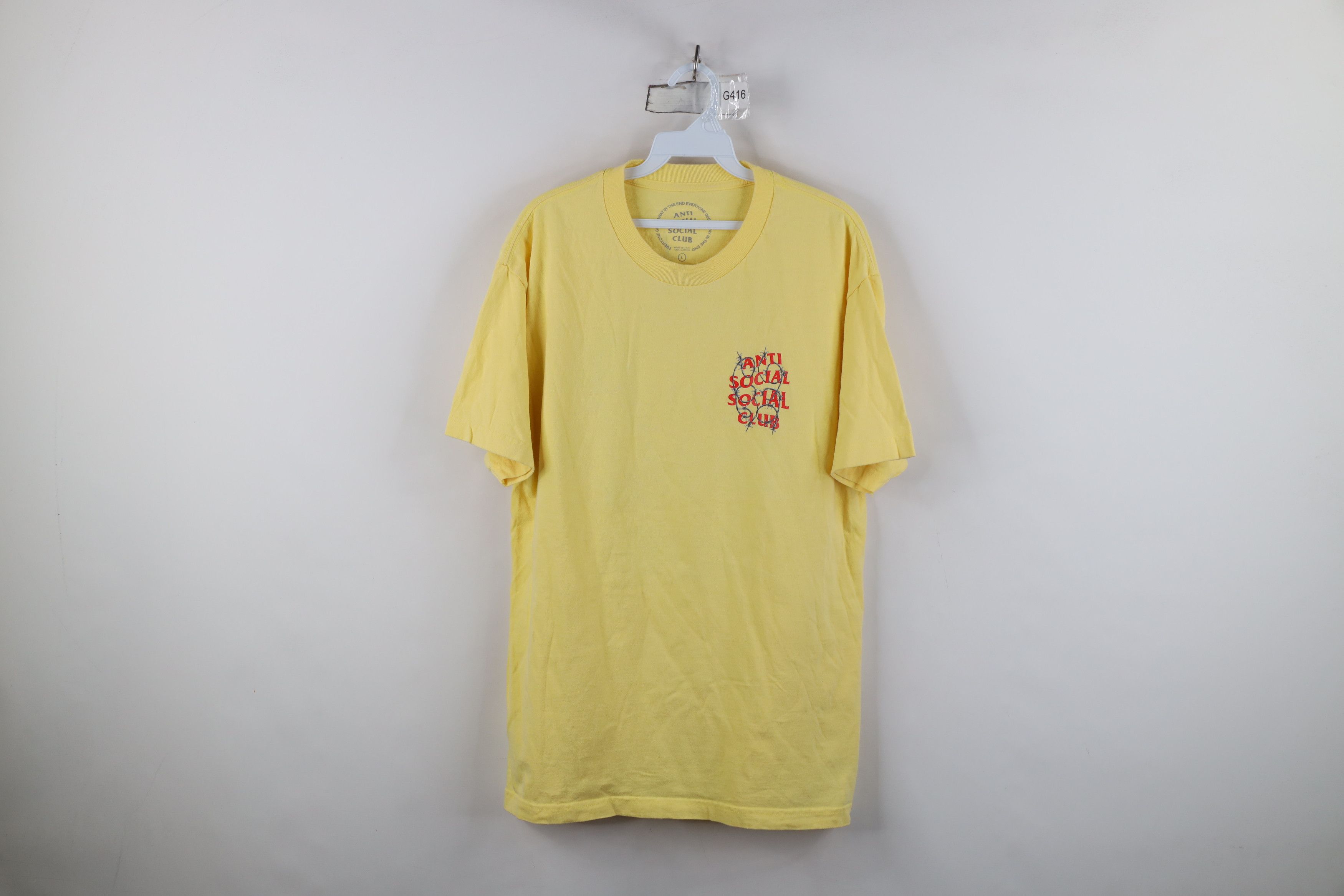 Anti Social Social Club Barbed Wire T-Shirt Yellow USA