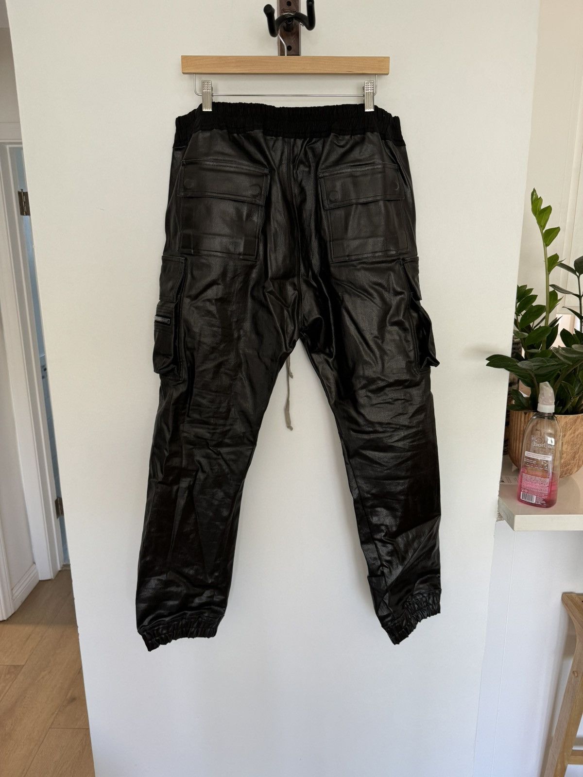 Rick Owens Waxed Mastodon Cargo Joggers Size US 38 / EU 54 - 2 Thumbnail