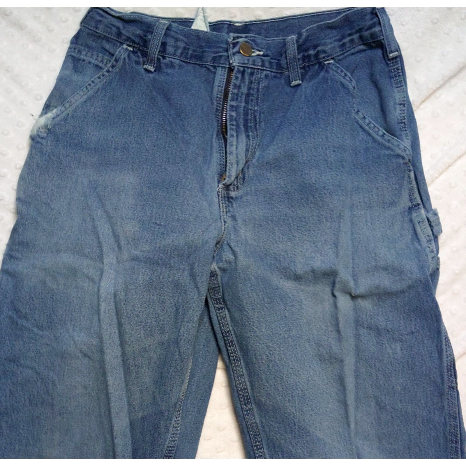 Carhartt Carhartt Jeans Mens 30x30 Blue Relaxed Fit Distressed Denim 5-Pocket Straight Waist 30 Inseam Size US 30 / EU 46 - 4 Thumbnail