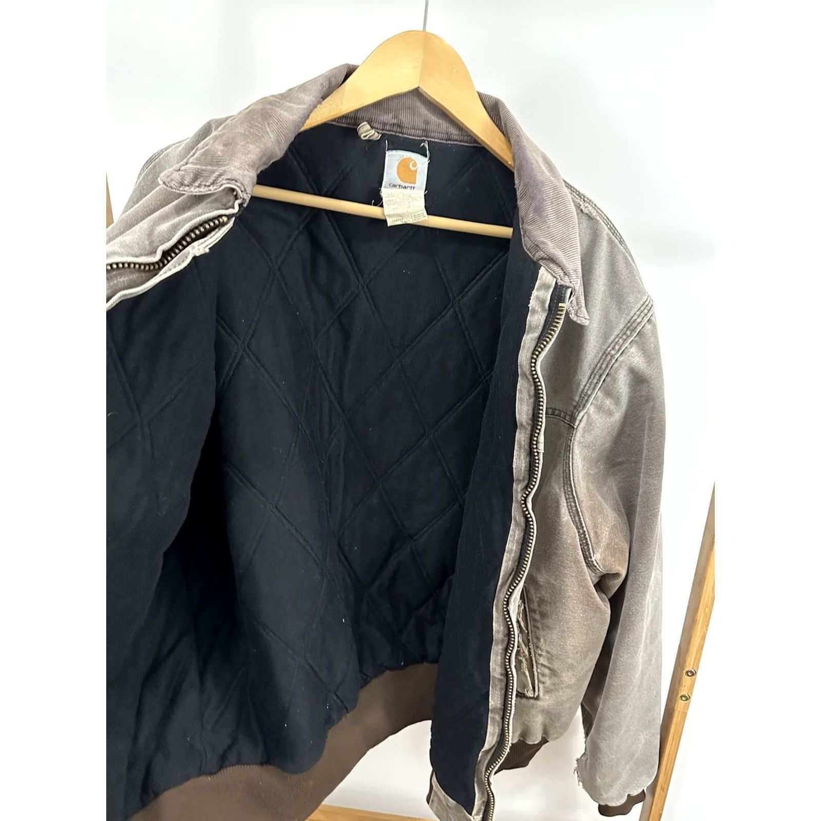 Carhartt VINTAGE Carhartt Jacket Brown Canvas 2XL Workwear Bomber Distressed Faded WIP Santa Fe Sun 0 Size US XXL / EU 58 / 5 - 4 Thumbnail