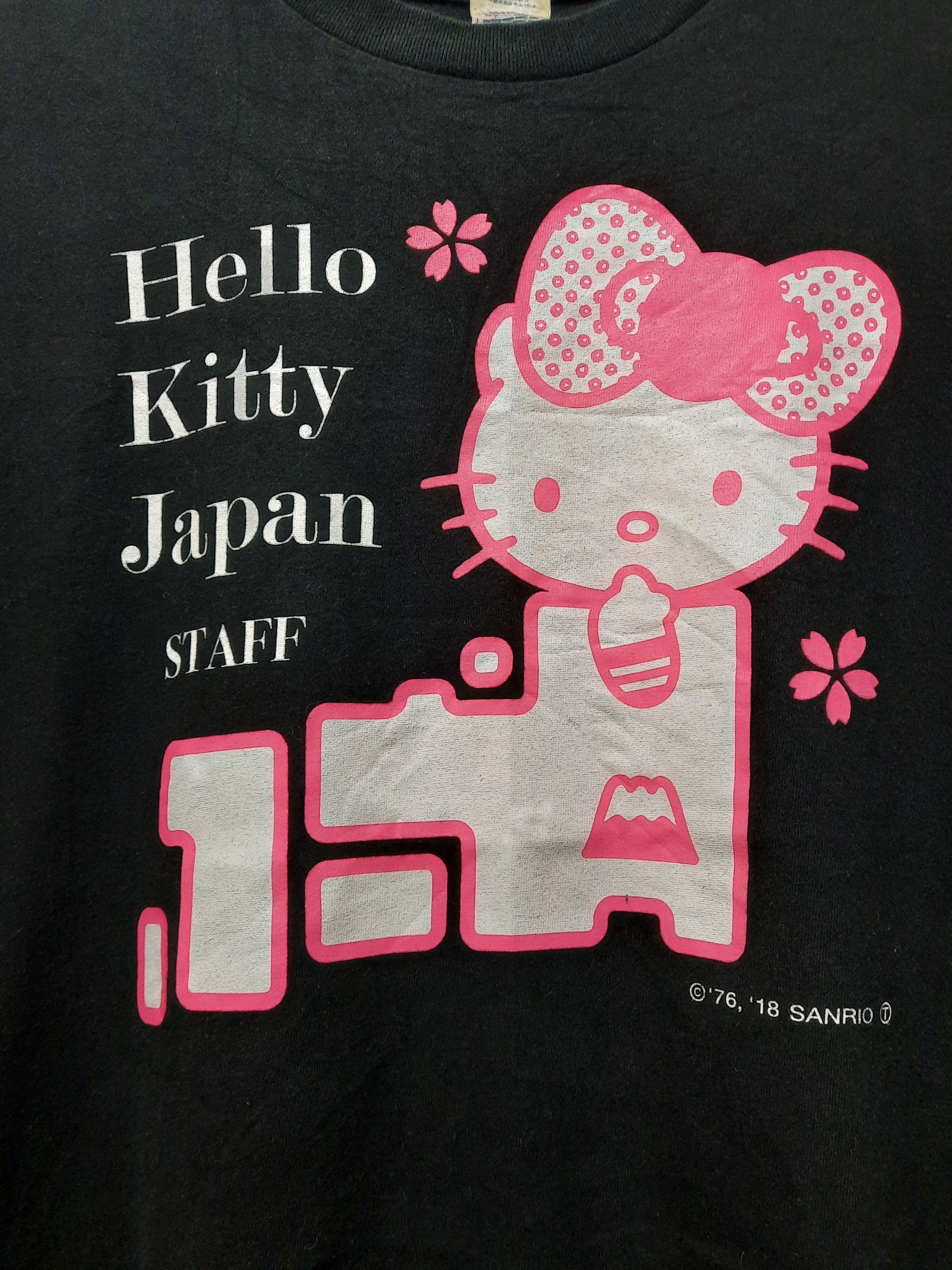 Japanese Brand HELLO KITTY JAPAN STAFF T-SHIRT Size US L / EU 52-54 / 3 - 4 Thumbnail