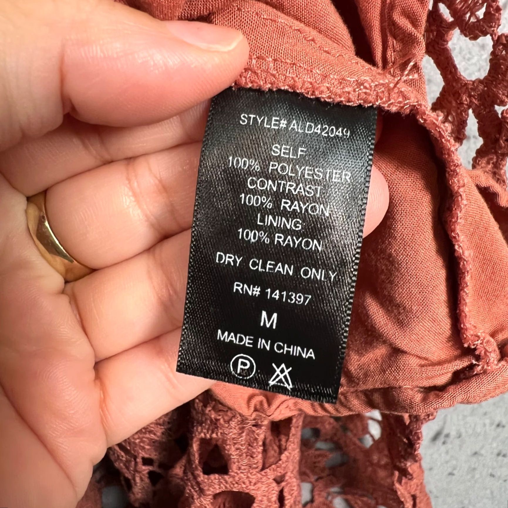 ASTR The Label VINTAGE ASTR The Label Womens Midi Dress Sleeveless Floral Lace Rust Red M Floral A-Line Maxi Women Size M / US 6-8 / IT 42-44 - 4 Thumbnail