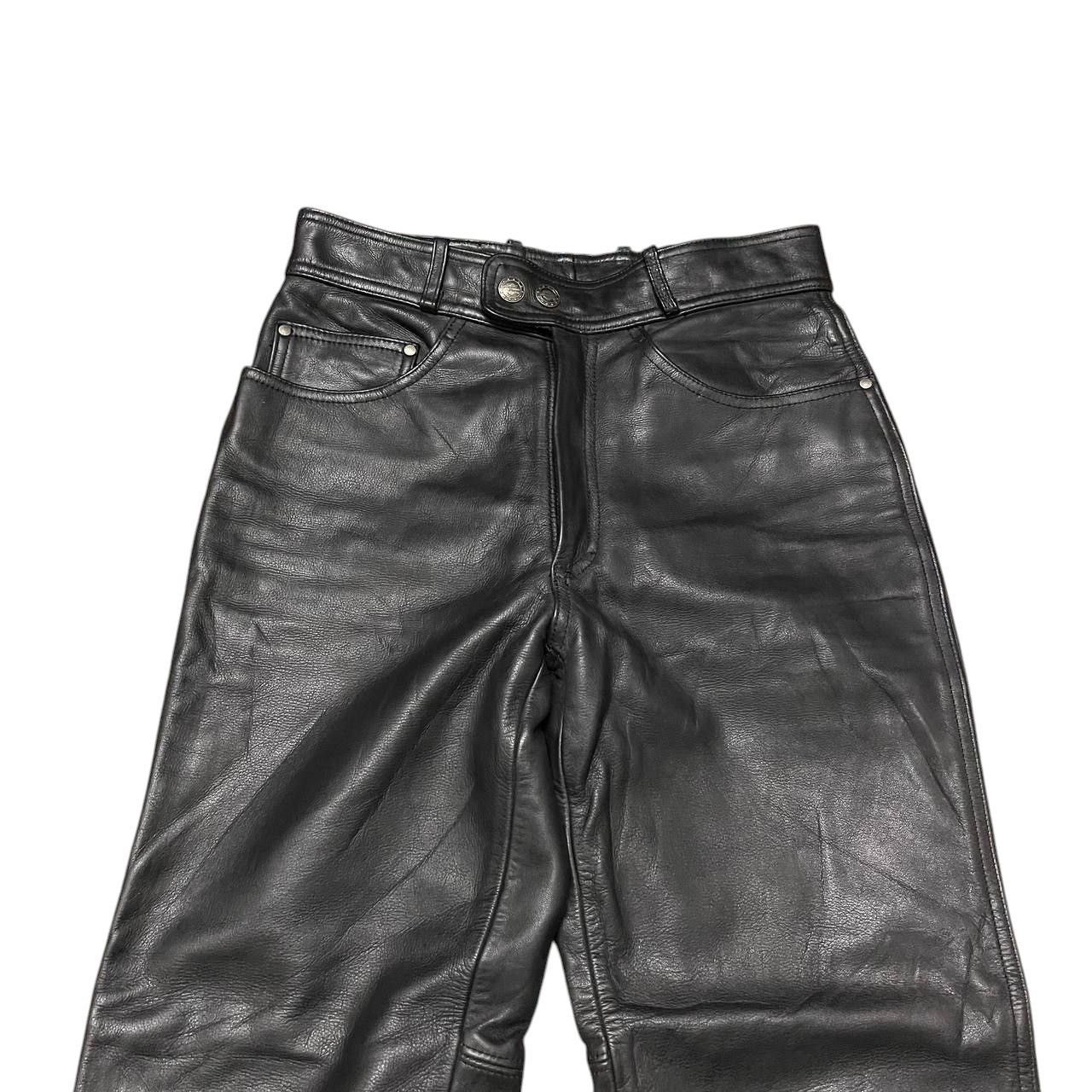 Harley Davidson Vintage Harley Davidson Motorcycle Leather Pants Size US 27 - 2 Thumbnail
