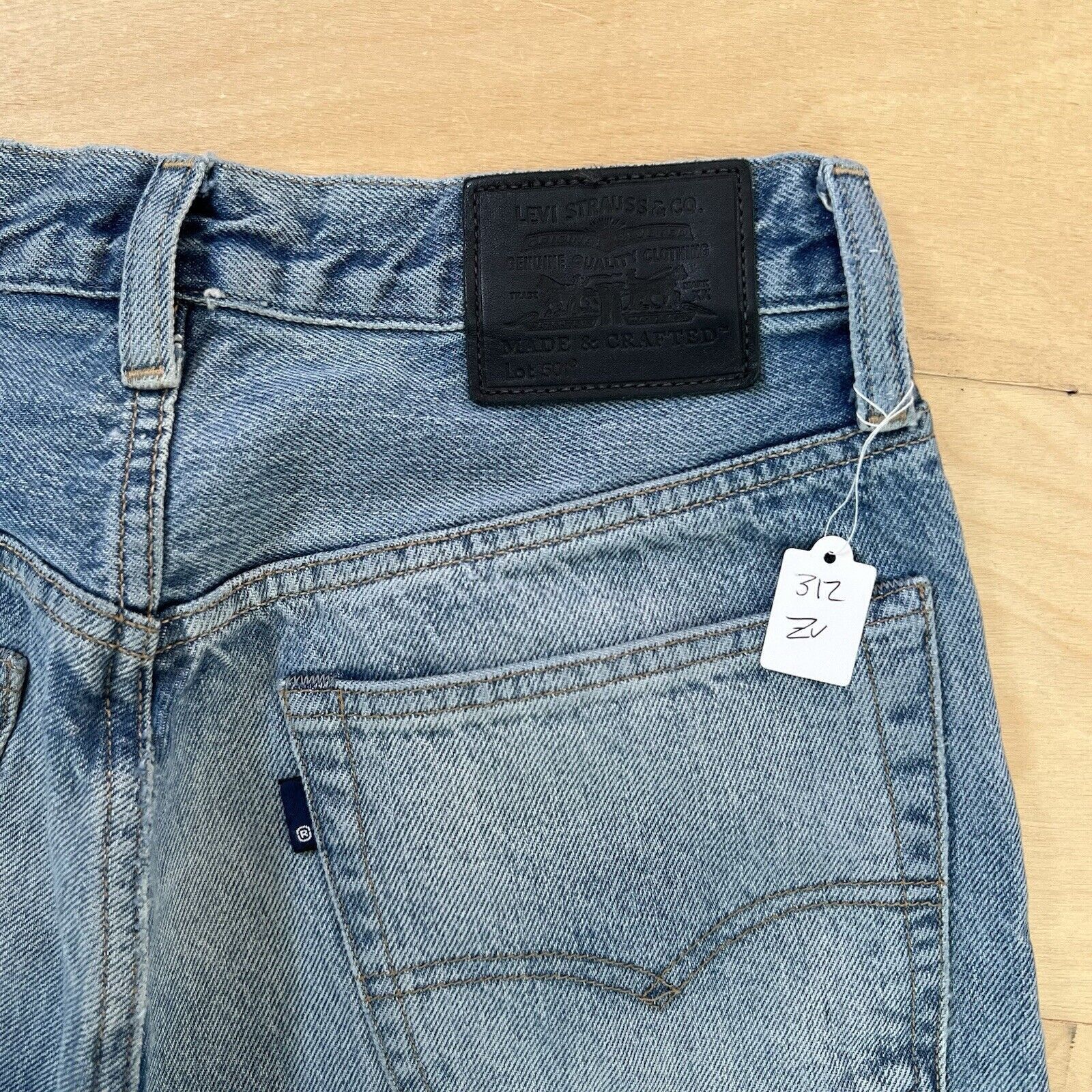 Levi's Levis Made and Crafted Jeans 27 Blue Selvedge Raw Hem Size 27" / US 4 / IT 40 - 9 Thumbnail