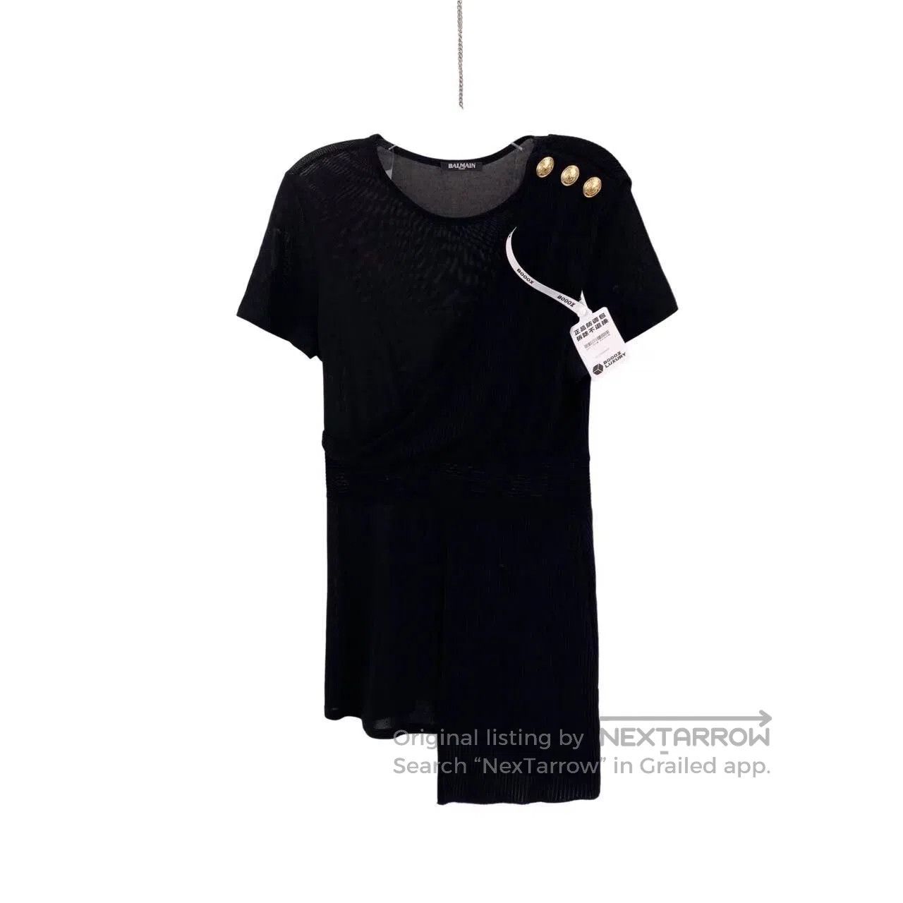 Balmain Balmain Gold buckle irregular design dress| Size XS / US 0-2 / IT 36-38 - 1 Thumbnail